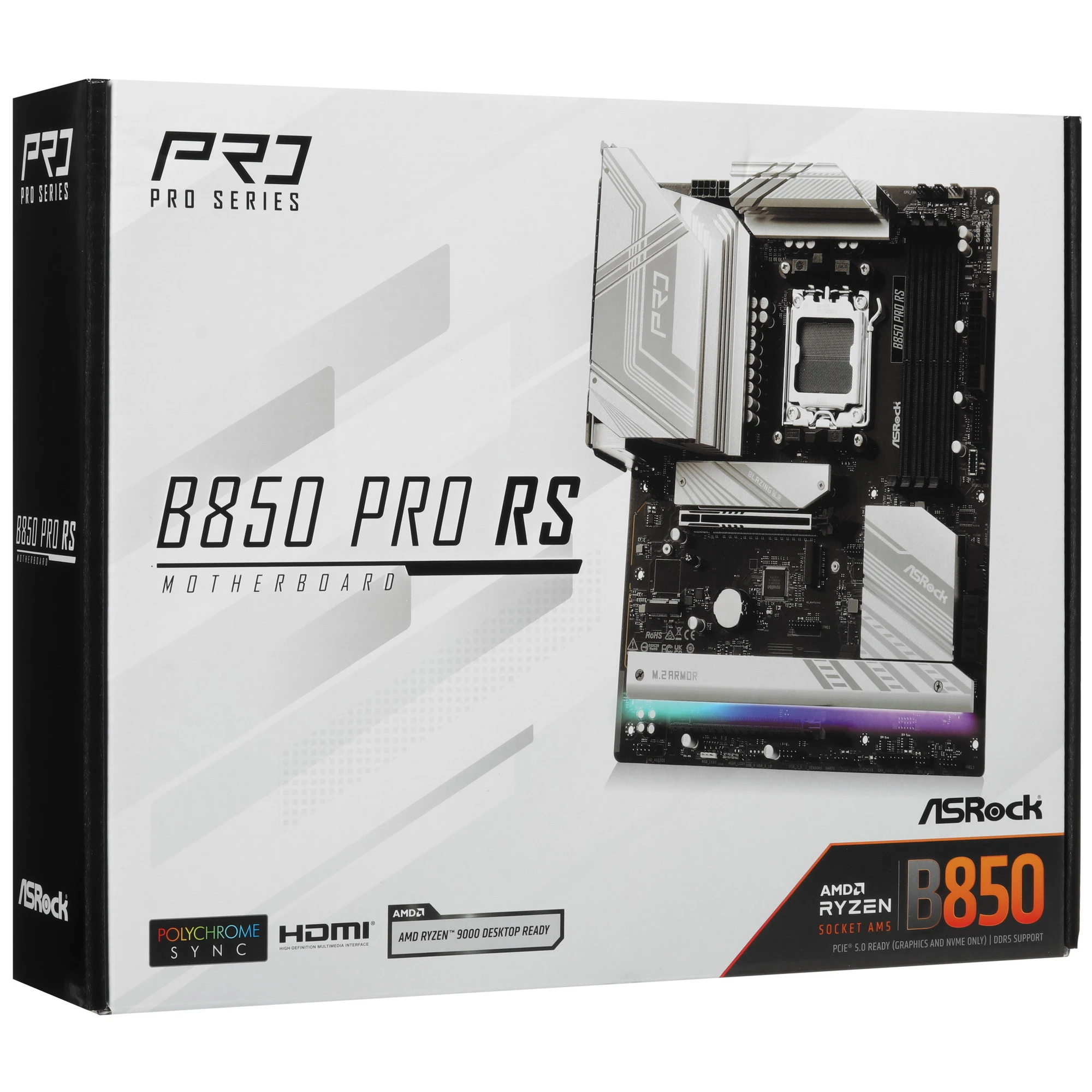 Материнская плата ASRock B850 PRO RS, AM5, AMD B850, 4xDDR5, 4xSATA, 4xM.2, 1xPCIe 5.0 x16, 1xPCIe 4.0 x4, 1xHDMI, 1xUSB-C, 1x2.5Gb LAN, 1xUSB-C 10Gbps, 1xUSB-C 5Gbps, 4xUSB-A 5Gbps, 6xUSB-A 2.0, 3x3.5 мм, 7.1, ATX, фото10