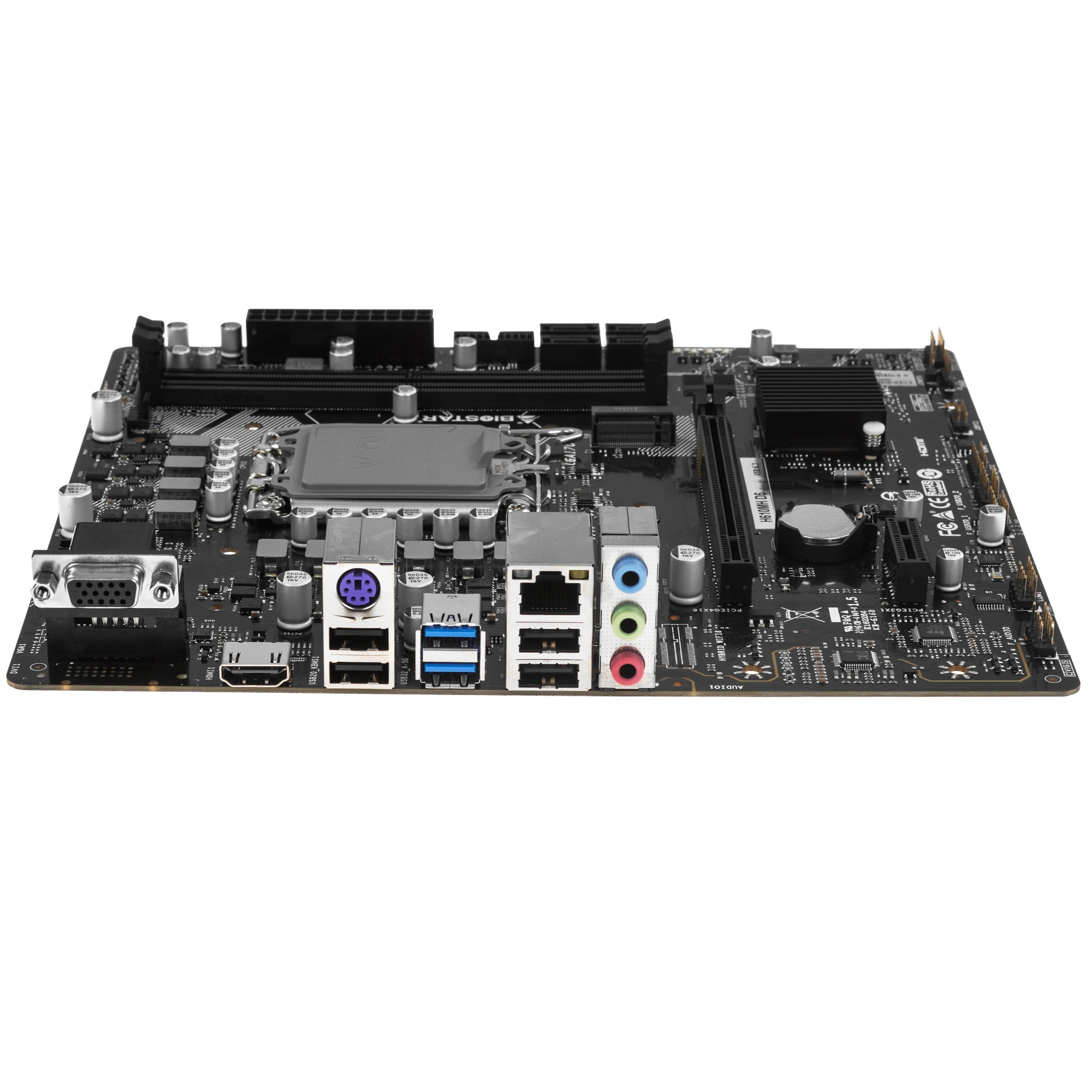 Материнская плата Biostar H610MH D5, LGA1700, Intel H610, 2xDDR5, 4xSATA, 1xM.2, 1xPCIe 4.0 x16, HDMI, D-Sub, 1x1Gb LAN, 3x3.5 мм, 7.1, microATX, фото7
