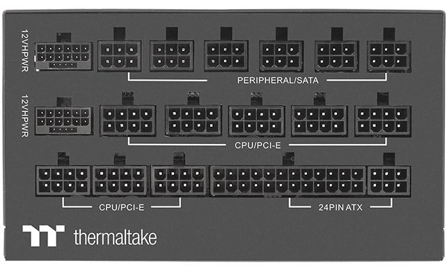 Блок питания Thermaltake Toughpower GF3 1650W Gen.5,, 1650Вт, 80+ Titanium, 140мм, модульный, черный, вид 12
