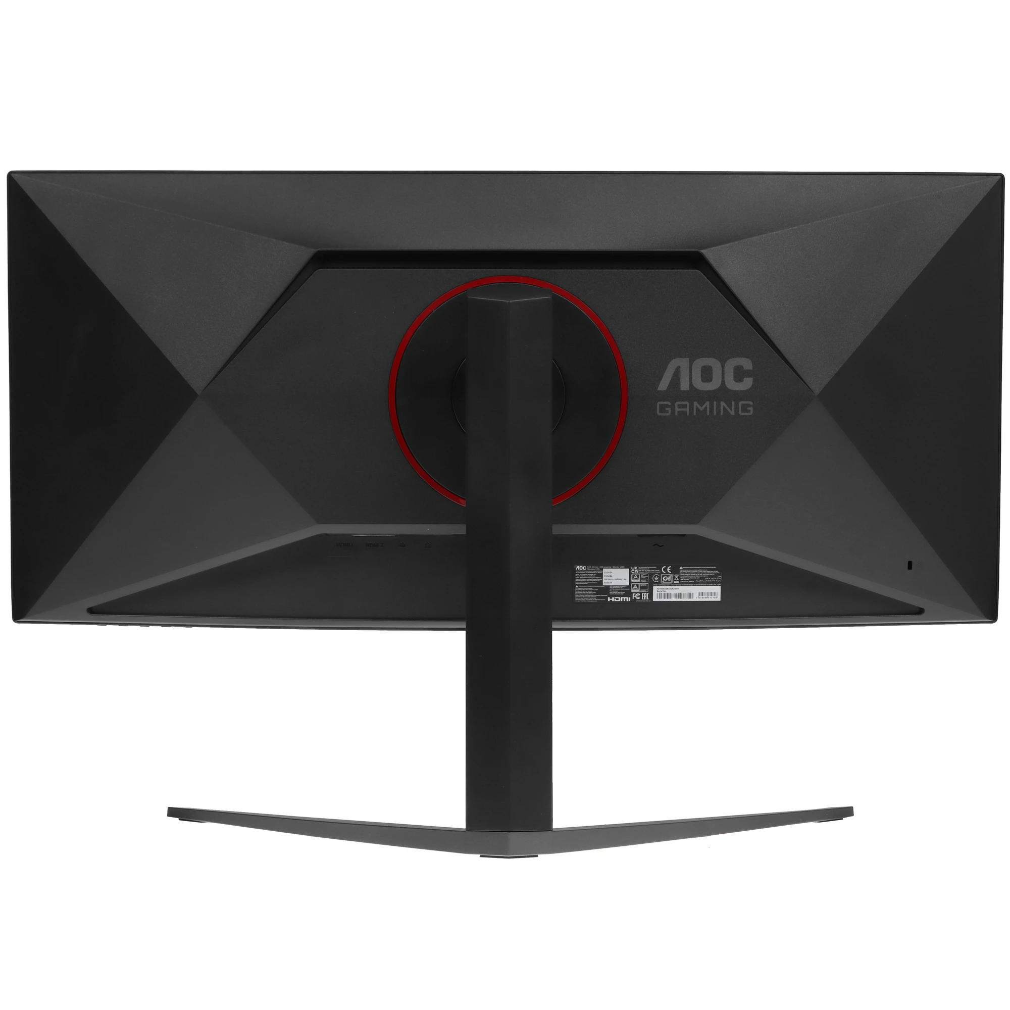 Монитор 34' AOC CU34G4 VA 3440x1440, 180 Гц, 0.5 мс, 21:9, 300 кд/м², HDMI 2.0, DP 1.4, 3.5 Jack, HDR10, FreeSync Premium, Adaptive-Sync, изогнутый экран (1500R), черный/красный, фото11