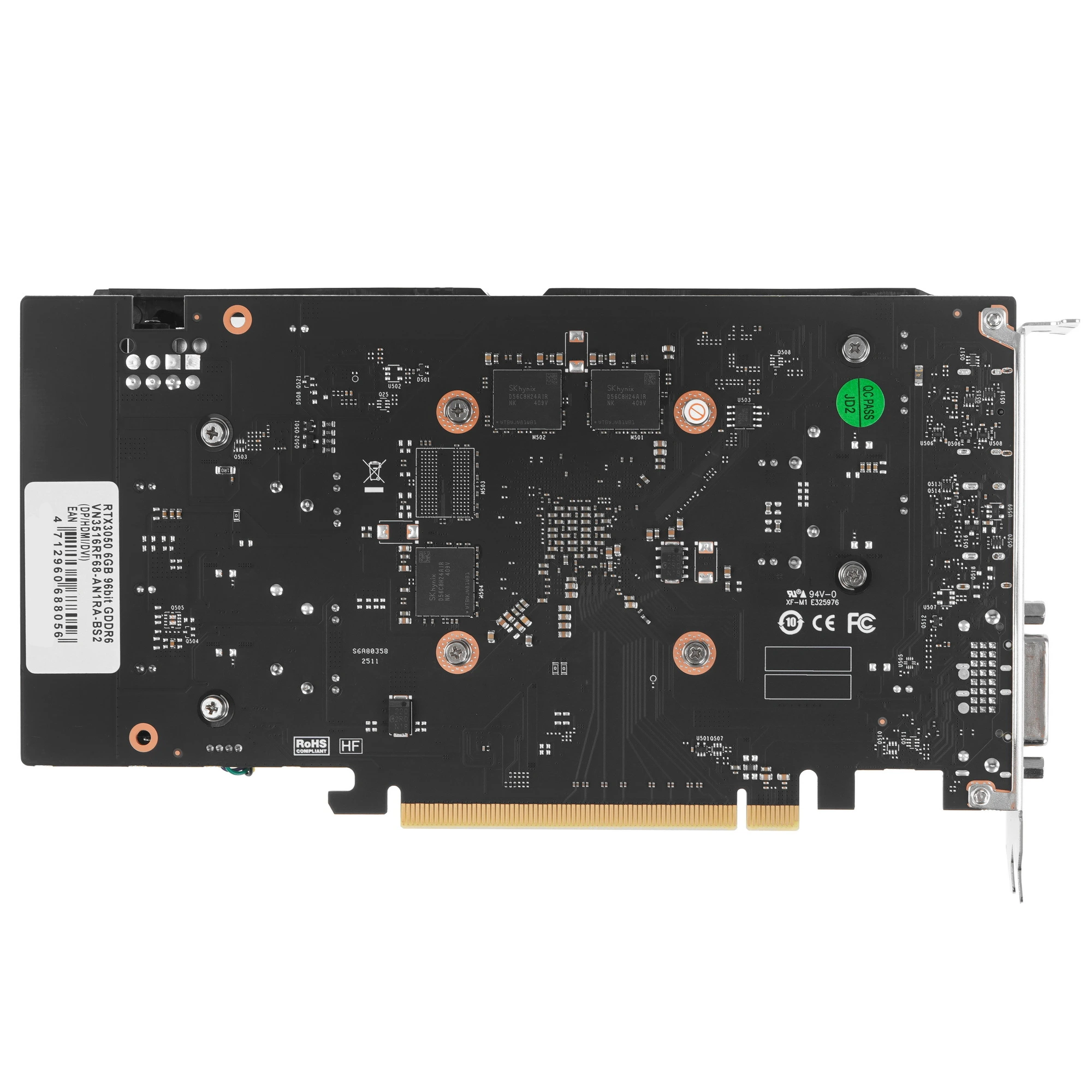 Видеокарта Biostar GeForce RTX 3050 Extreme Gaming, 6 GB GDDR6, 96 bit, DVI-D, DisplayPort, HDMI, GPU 1042 MHz, фото2