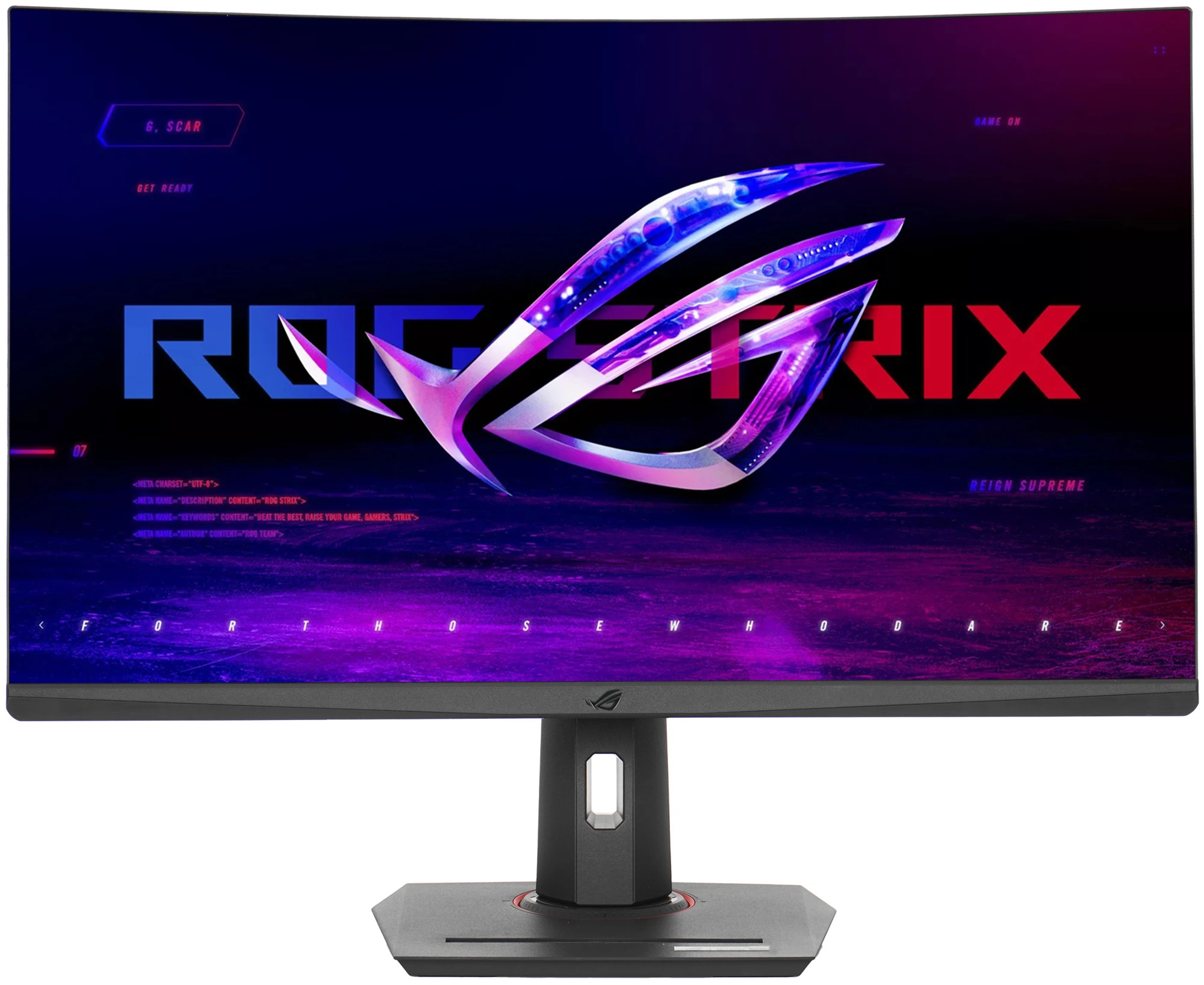 Монитор 31.5" ASUS ROG Strix XG32WCS VA 2560x1440, 180 Гц, 1 мс, 16:9, 400 кд/м², HDMI, DisplayPort, USB Type-C, изогнутый экран, Flicker Free, Low Blue Light, черный
