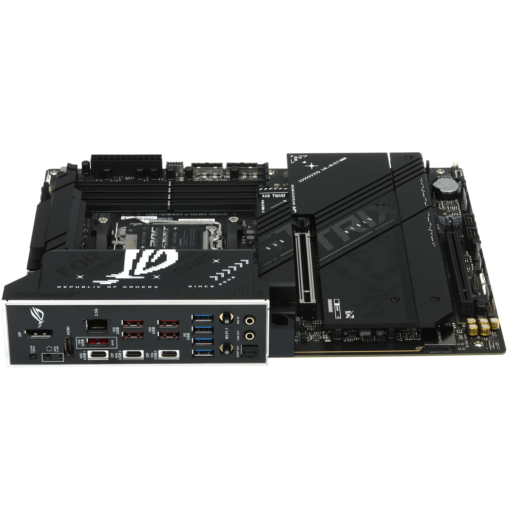 Материнская плата ASUS ROG STRIX X870-F GAMING WIFI, AM5, AMD X870, 4xDDR5, 2xSATA, 4xM.2, 1xPCIe 5.0 x16, 1xPCIe 4.0 x4, DisplayPort, HDMI, 1x2.5Gb LAN, USB Type-C, 2x3.5 мм, 7.1, ATX, фото19