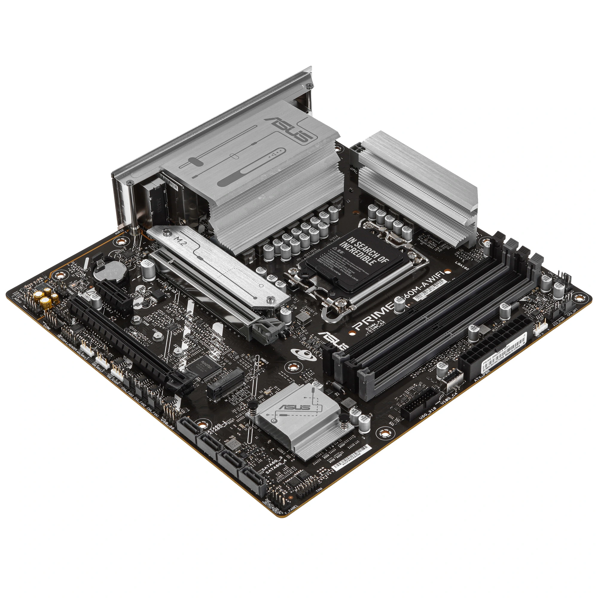 Материнская плата ASUS PRIME B860M-A WIFI, LGA1851, Intel B860, 4xDDR5, 4xSATA, 2xM.2, 1xPCIe 5.0 x16, DisplayPort, HDMI, 1x2.5Gb LAN, USB Type-C, 3x3.5 мм, 7.1, microATX, фото5