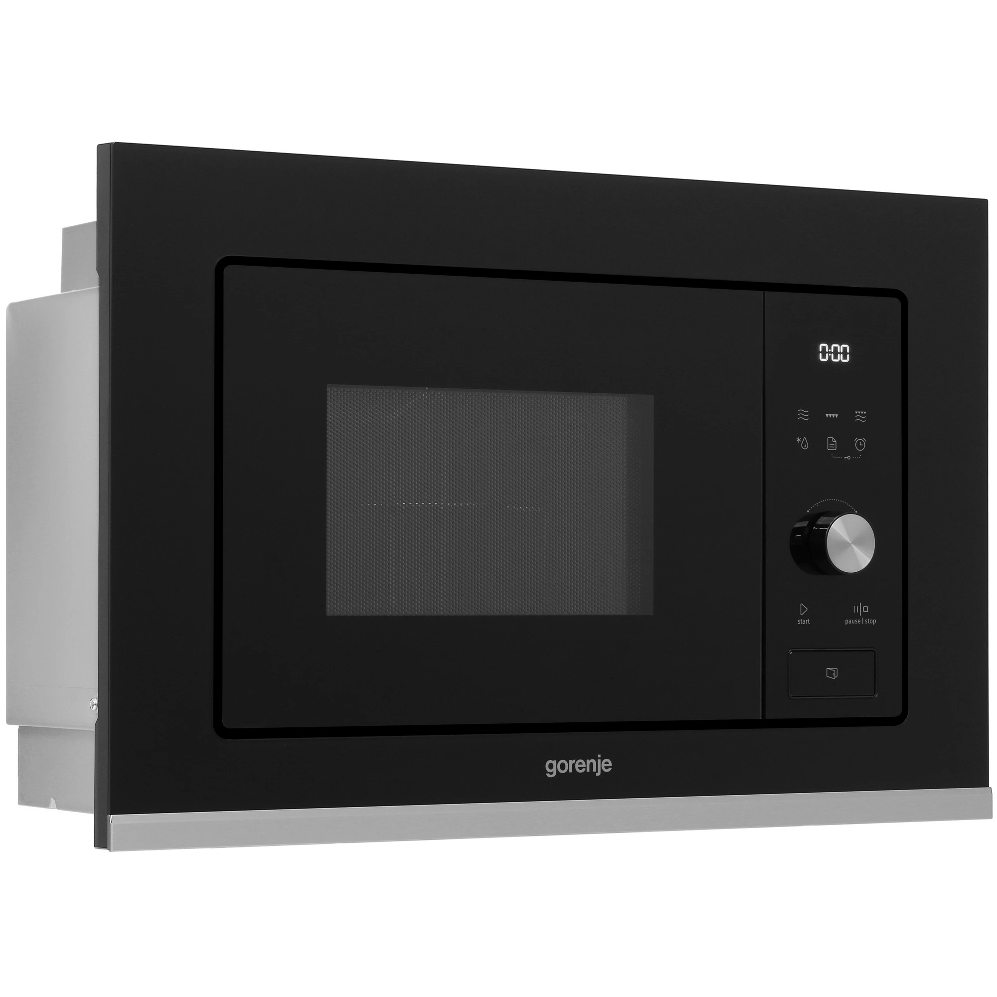 Встраиваемая микроволновая печь GORENJE BMX201AG1BG черный/серебристый, 20 л, 800 Вт, переключатели - сенсор, поворотный механизм, фото7