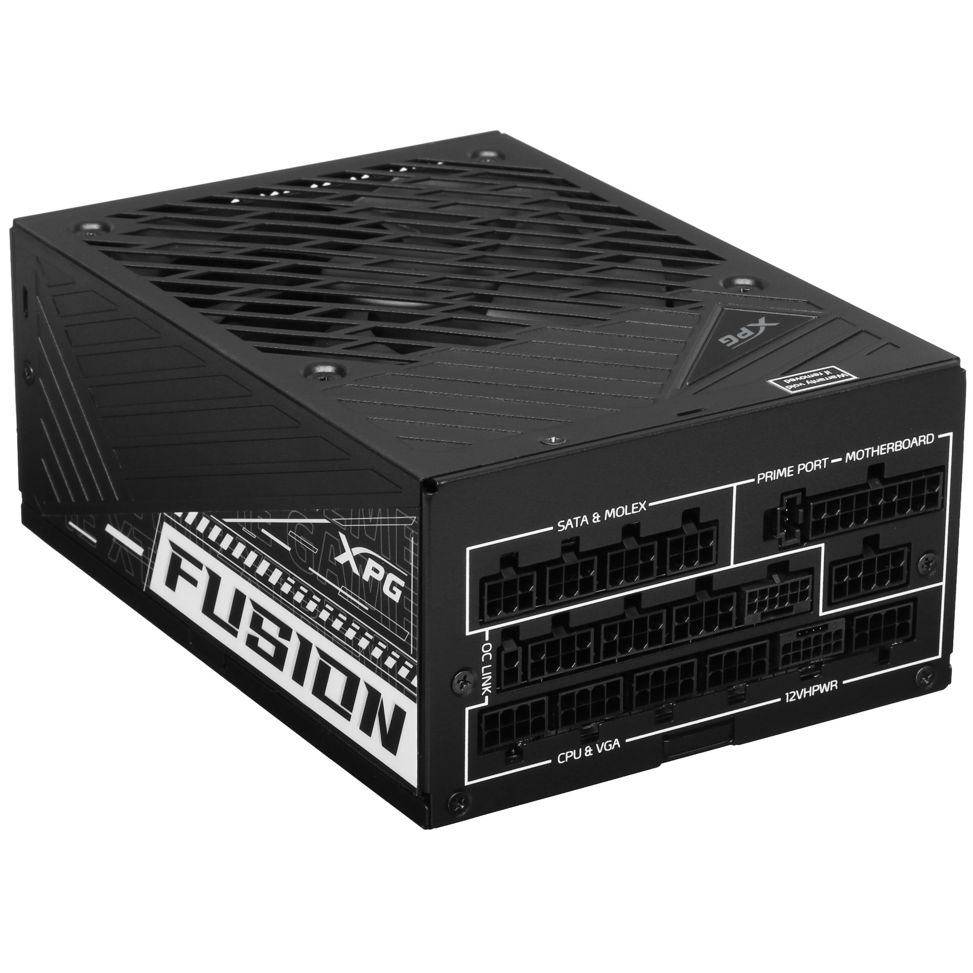 Блок питания XPG FUSION 1600 TITANIUM, 1600Вт, 80+ Titanium, 135мм, модульный, черный, вид 2