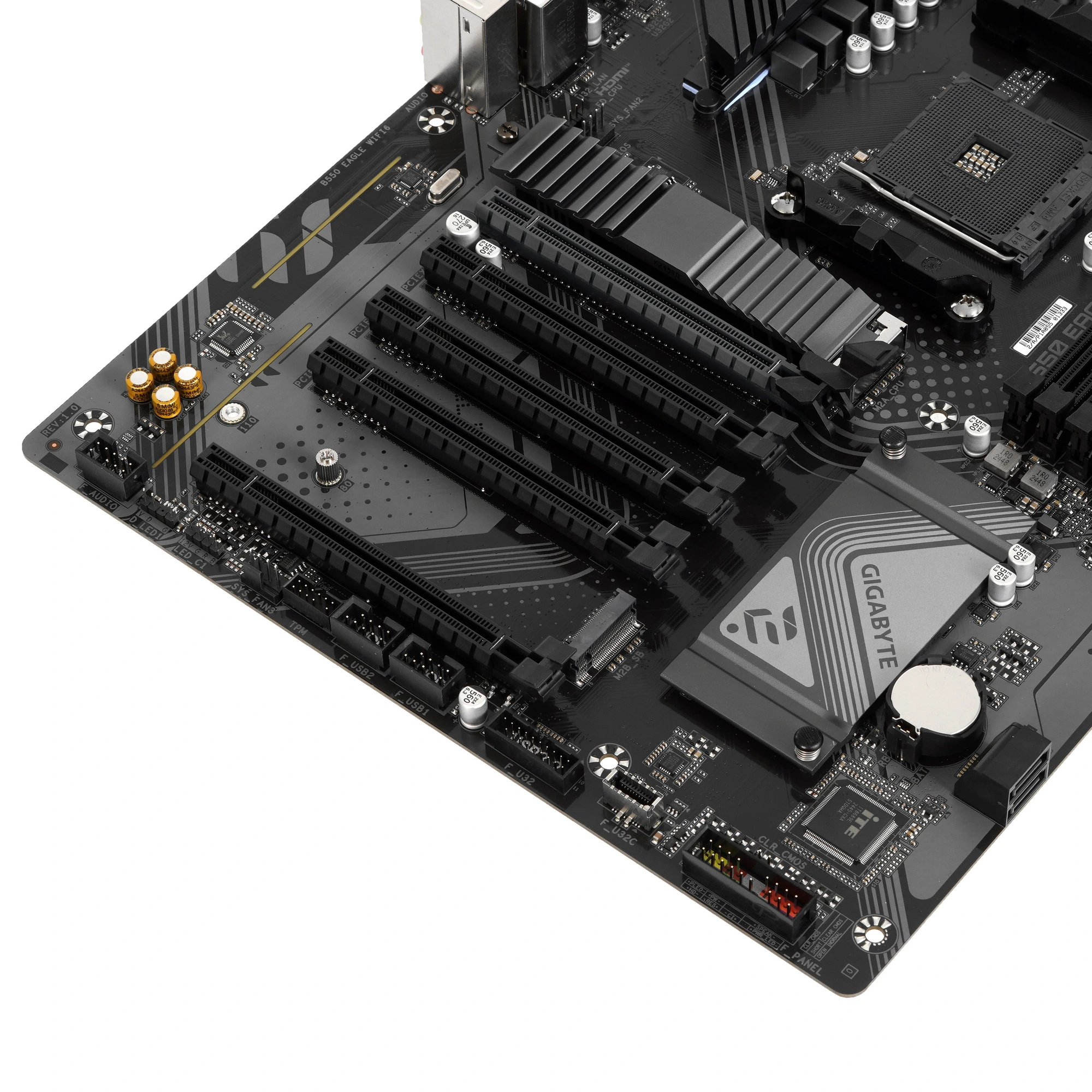 Материнская плата Gigabyte B550 EAGLE WIFI6, AM4, AMD B550, 4xDDR4, 4xSATA, 2xM.2, 3xPCIe x16, HDMI, 1xGb LAN, USB Type-C, 3x3.5 мм, 7.1, ATX, фото6