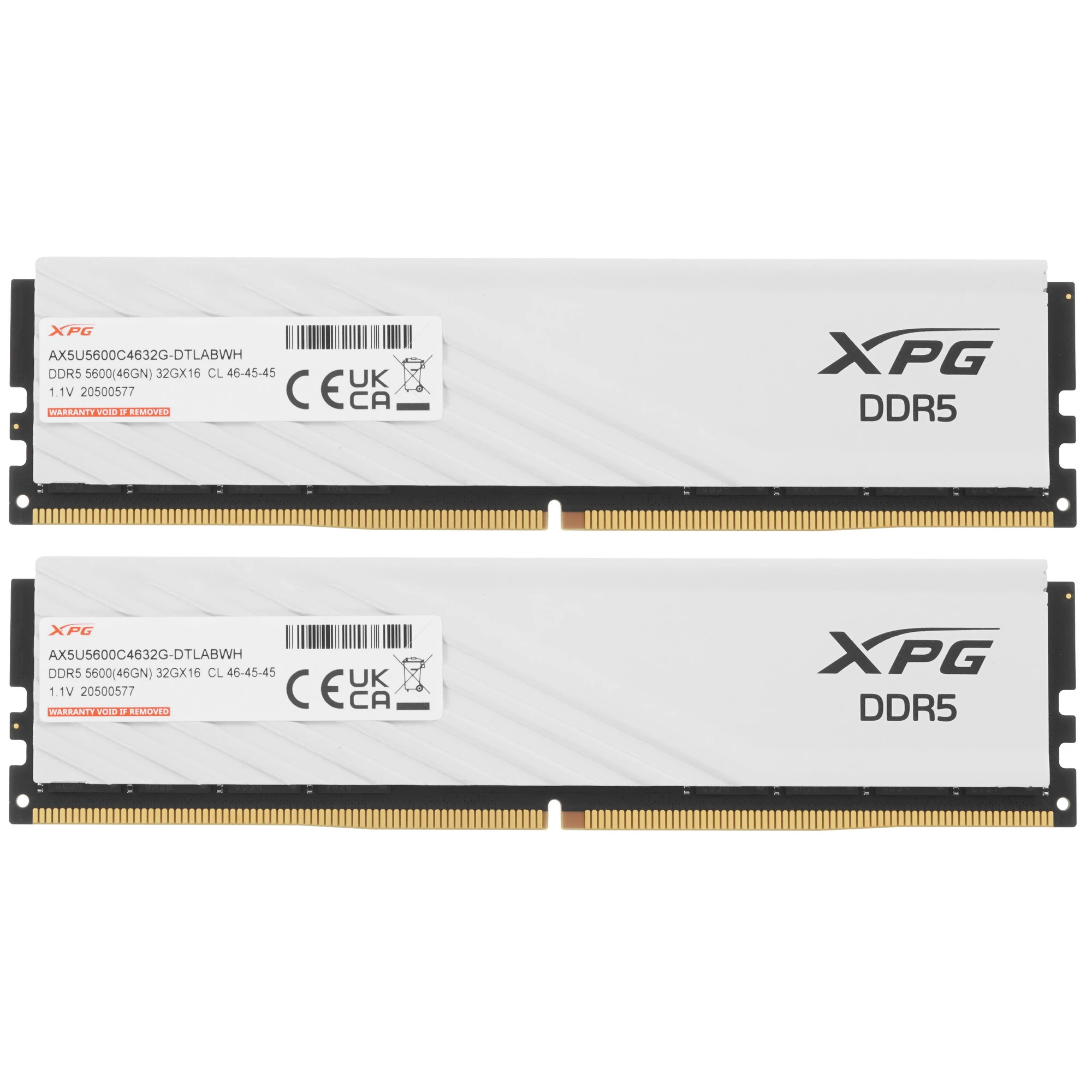 Оперативная память ADATA XPG Lancer Blade, DDR5, 64GB (2x32GB), 5600 MHz, CL46, с радиатором, белый, фото2