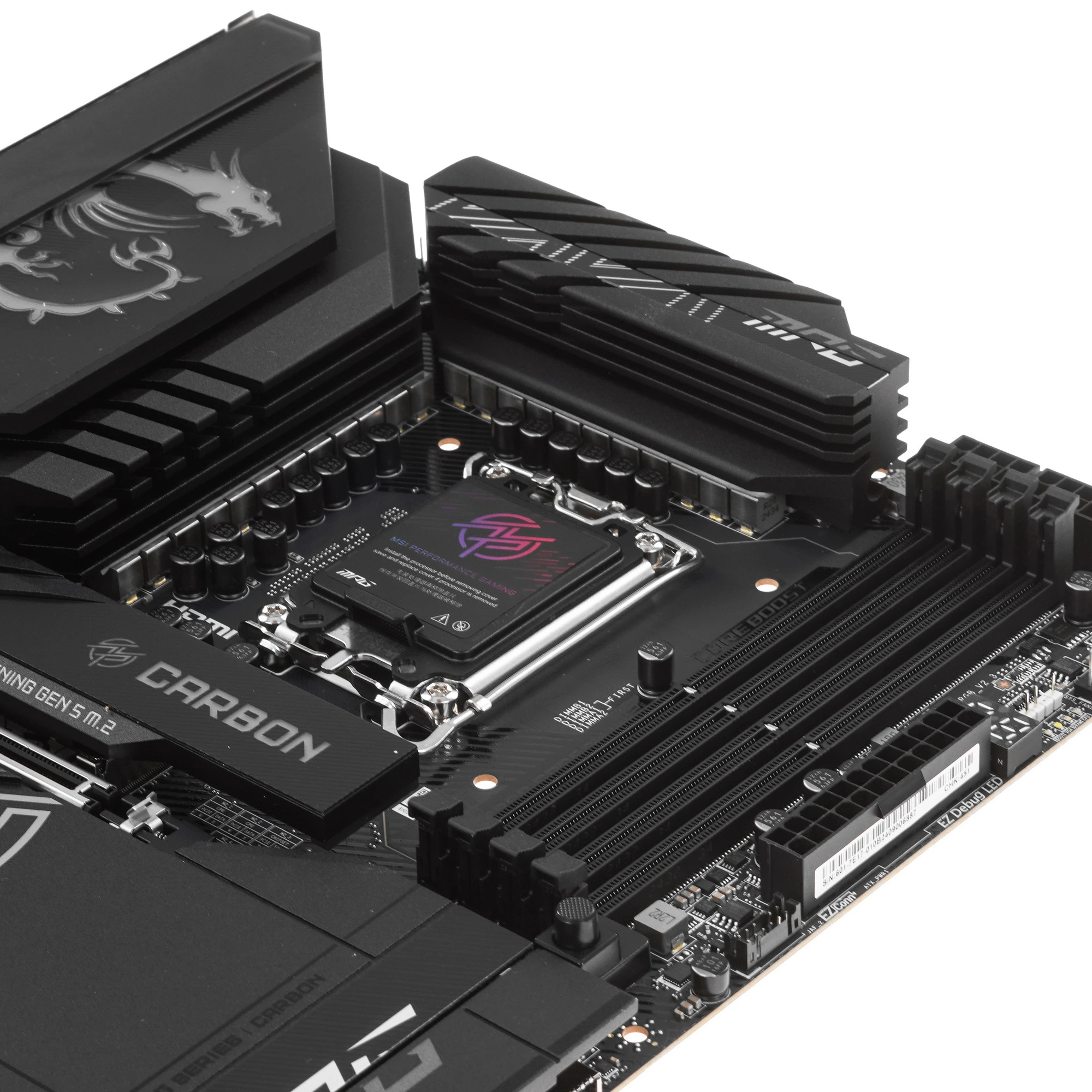 Материнская плата MSI MPG Z890 CARBON WIFI, LGA1851, Intel Z890, 4xDDR5, 4xSATA, 5xM.2, 1xPCIe 5.0 x16, HDMI, USB Type-C, 2x5Gb LAN, Thunderbolt, 2x3.5 мм, 7.1, ATX, фото7