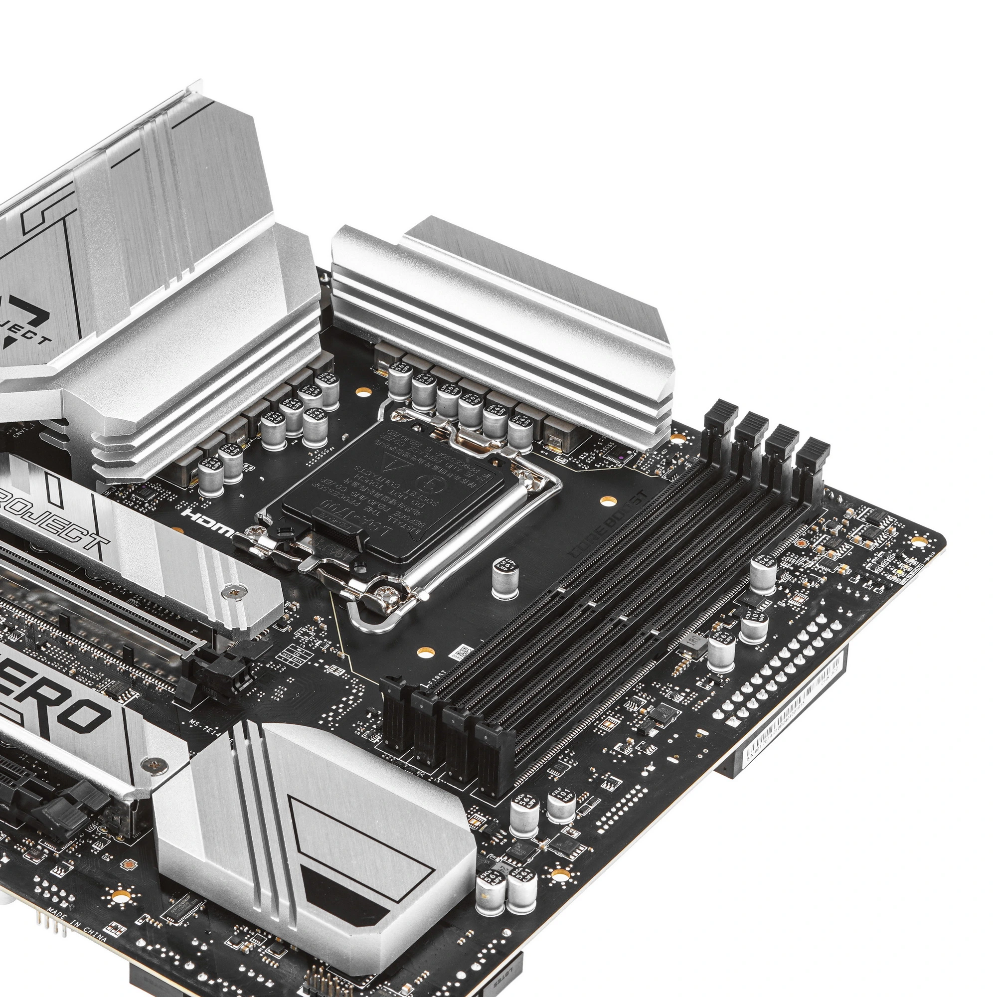 Материнская плата MSI B760M PROJECT ZERO, LGA1700, Intel B760, 4xDDR5, 4xSATA, 2xM.2, 1xPCIe 5.0 x16, DisplayPort, HDMI, 1x2.5Gb LAN, USB Type-C, 5x3.5 мм, 7.1, microATX, фото9