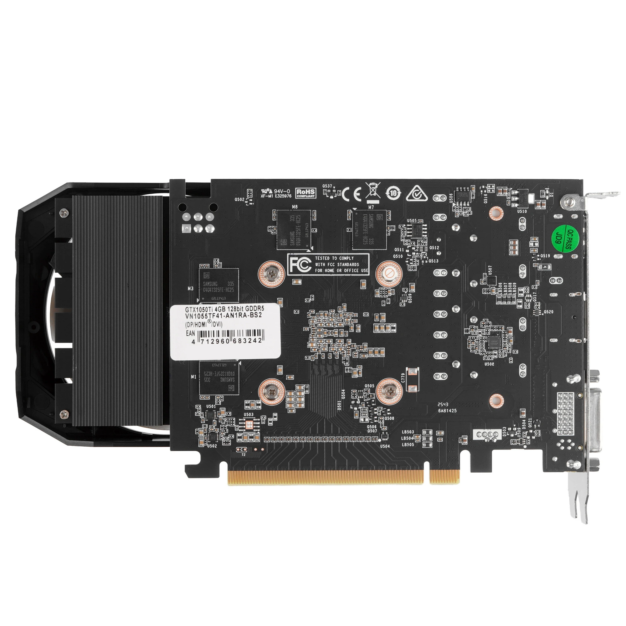 Видеокарта Biostar GeForce GTX 1050 Ti, 4 GB GDDR5, 128 bit, DVI-D, DisplayPort, HDMI, GPU 1291 MHz, фото3