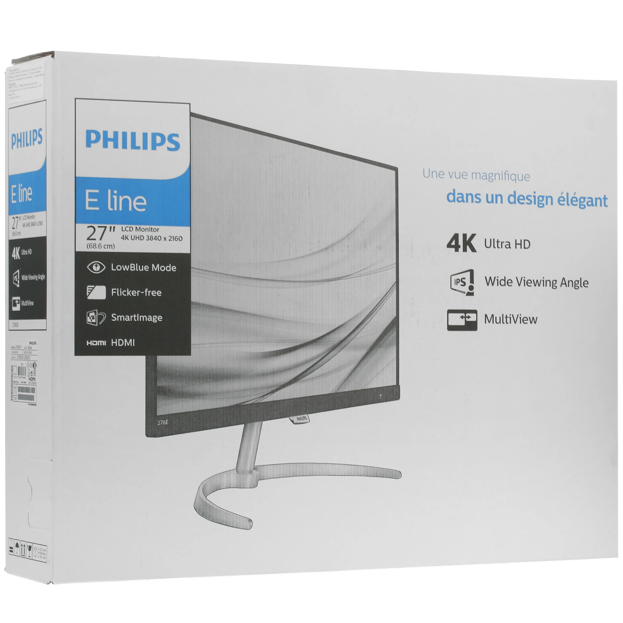 Монитор 27' Philips 276E8VJSB/00 IPS 3840x2160, 60 Гц, 5 мс, 16:350 кд/м², 2xHDMI 2.0, DP 1.2, 3.5 Jack, HDR10, черный, фото9