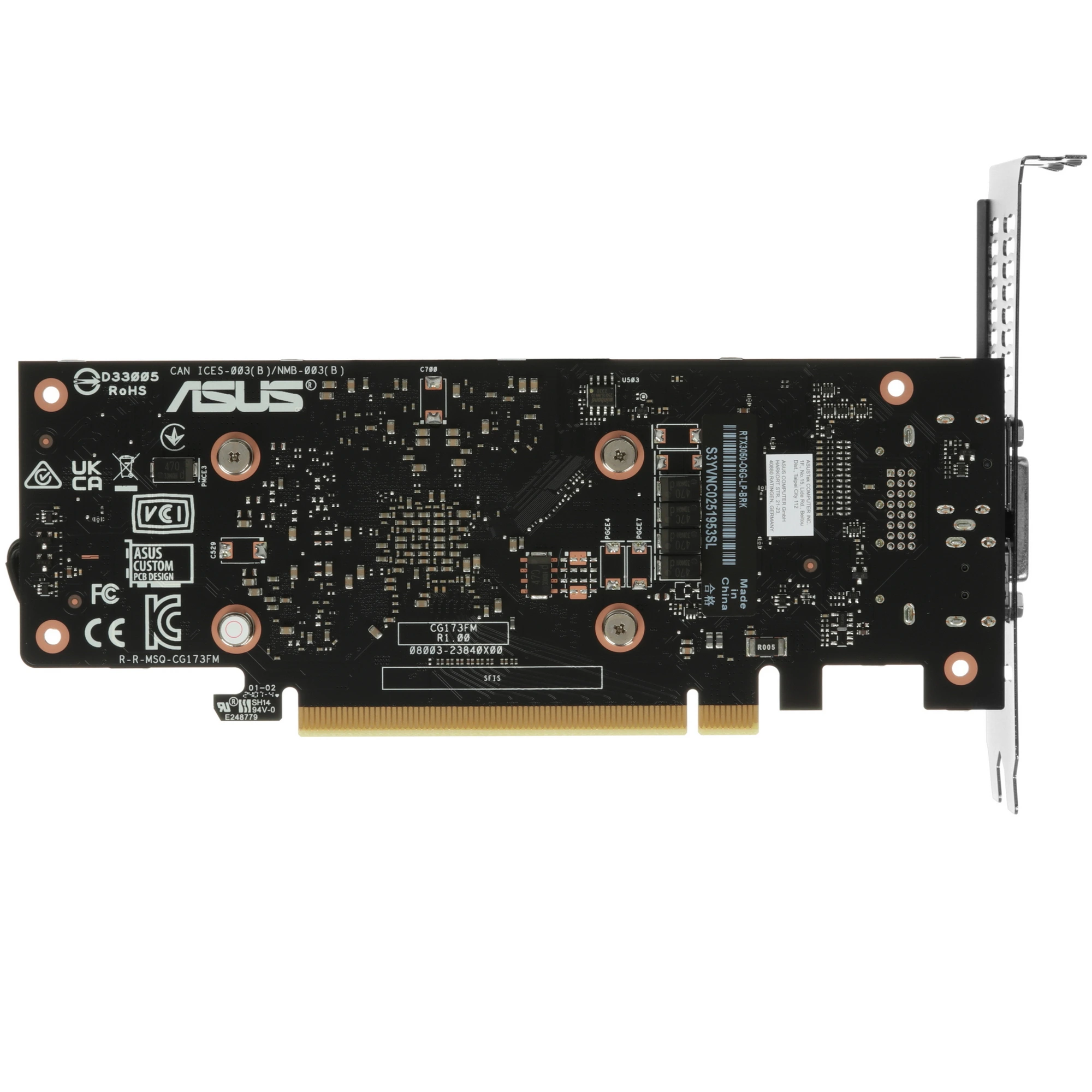 Видеокарта ASUS GeForce RTX 3050 LP BRK OC Edition, 6 GB GDDR6, 96 bit, DVI-D, DisplayPort, HDMI, GPU 1042 MHz, фото2