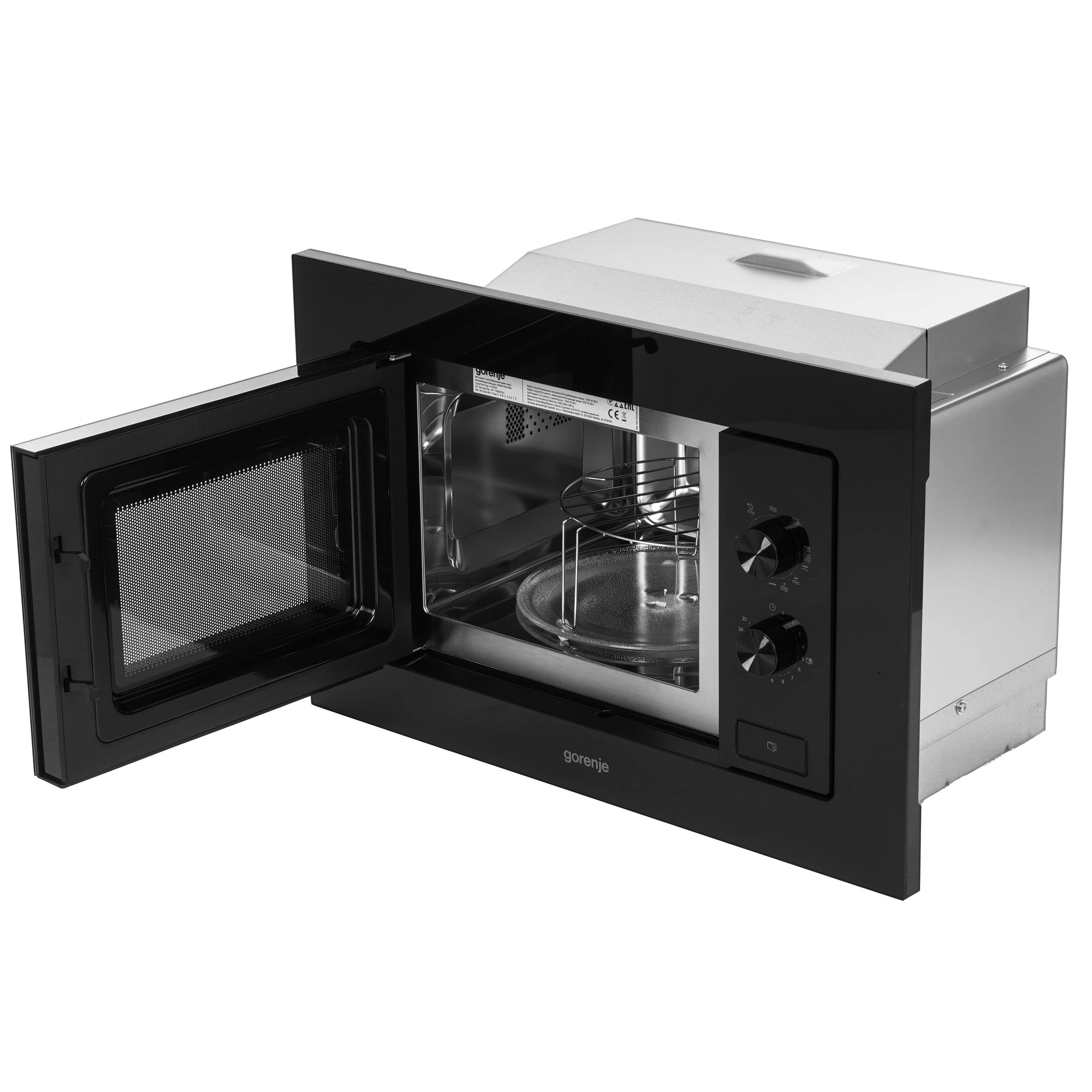 Встраиваемая микроволновая печь Gorenje BM201EG1BG черный, 20 л, 800 Вт, переключатели - поворотный механизм, фото10