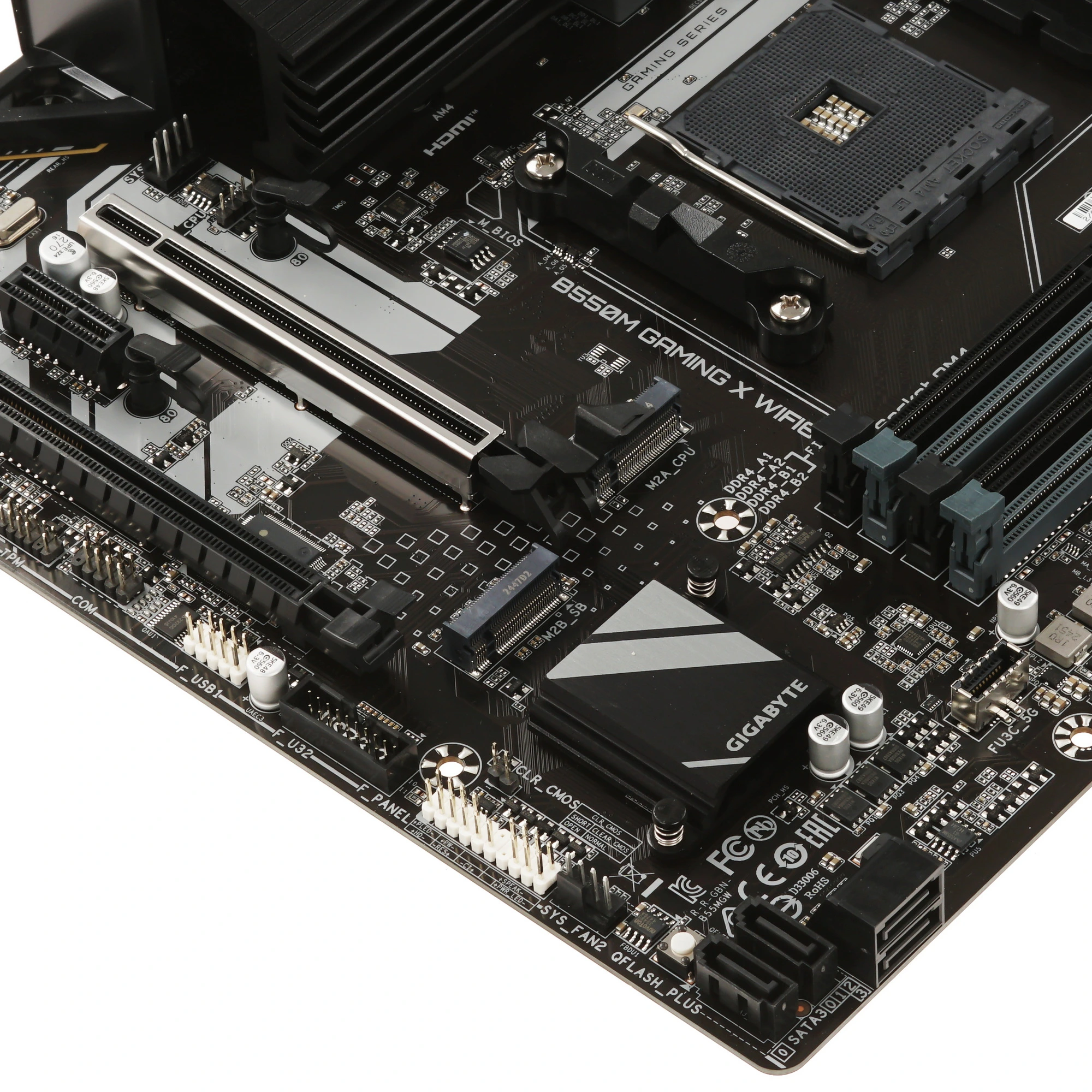 Материнская плата Gigabyte B550M GAMING X WIFI6, AM4, AMD B550, 4xDDR4, 4xSATA, 2xM.2, 2xPCIe x16, DisplayPort, HDMI, 1xGb LAN, 6xUSB, 3x3.5 мм, 7.1, microATX, фото5