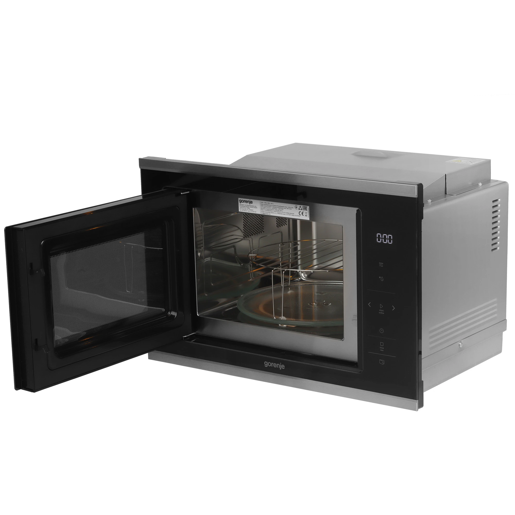 Встраиваемая микроволновая печь Gorenje BMX251SG2BG черный/серебристый, 25 л, 900 Вт, переключатели - сенсор, фото7