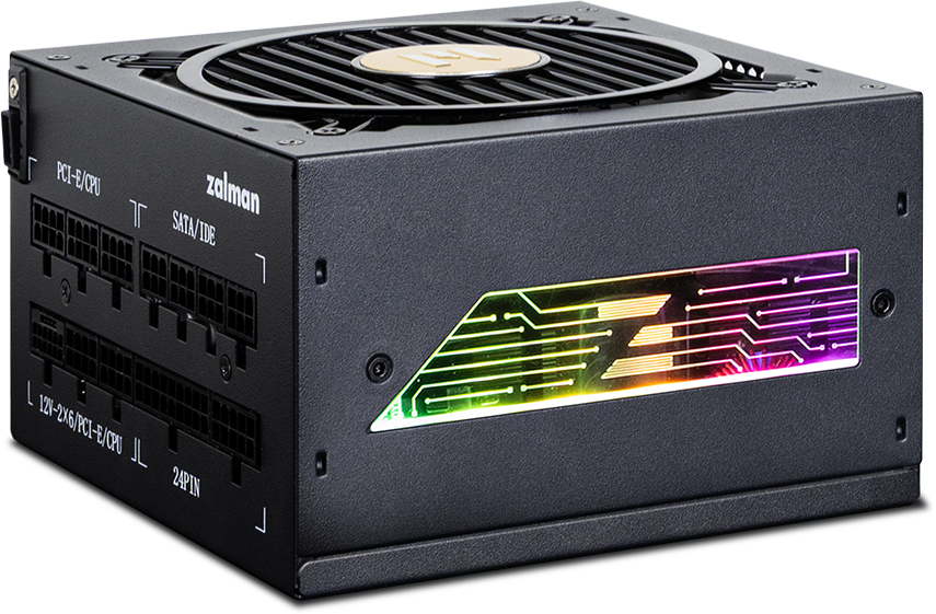 Блок питания ZALMAN TeraMax II VIEW 1200W, 1200Вт, 80+ Gold, 120мм, модульный, черный, вид 11