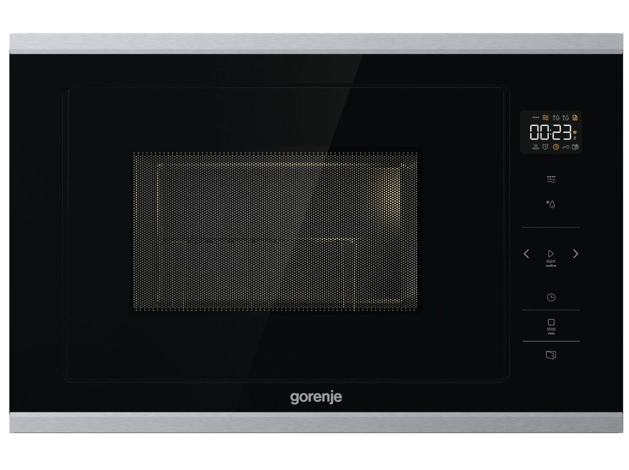 Встраиваемая микроволновая печь Gorenje BMX251SG2BG черный/серебристый, 25 л, 900 Вт, переключатели - сенсор, фото2