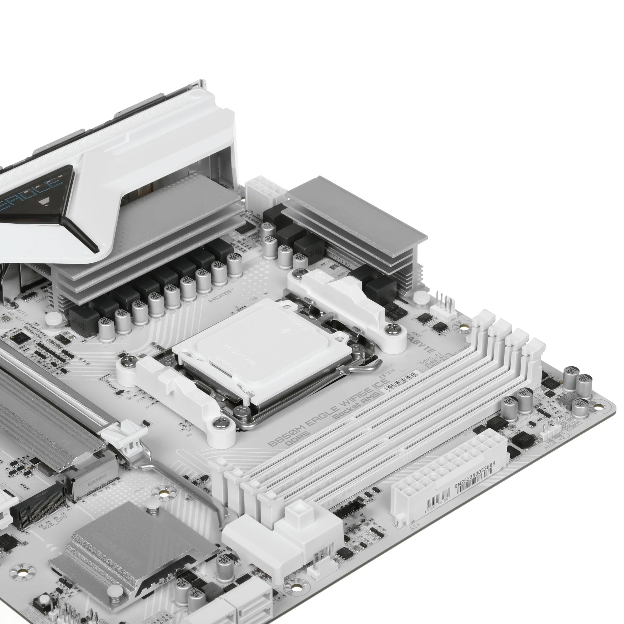 Материнская плата Gigabyte B850M EAGLE WIFI6E ICE, AM5, AMD B850, 4xDDR5, 4xSATA, 2xM.2, 1xPCIe 5.0 x16, 1xPCIe 3.0 x4, 1xHDMI, 2xDP, 1x2.5Gb LAN, Wi-Fi 6E, Bluetooth 5.3, 1xUSB-C 10Gbps, 1xUSB-A 10Gbps, 2xUSB-A 5Gbps, 4xUSB-A 2.0, 3x3.5 мм, 7.1, mATX, фото5