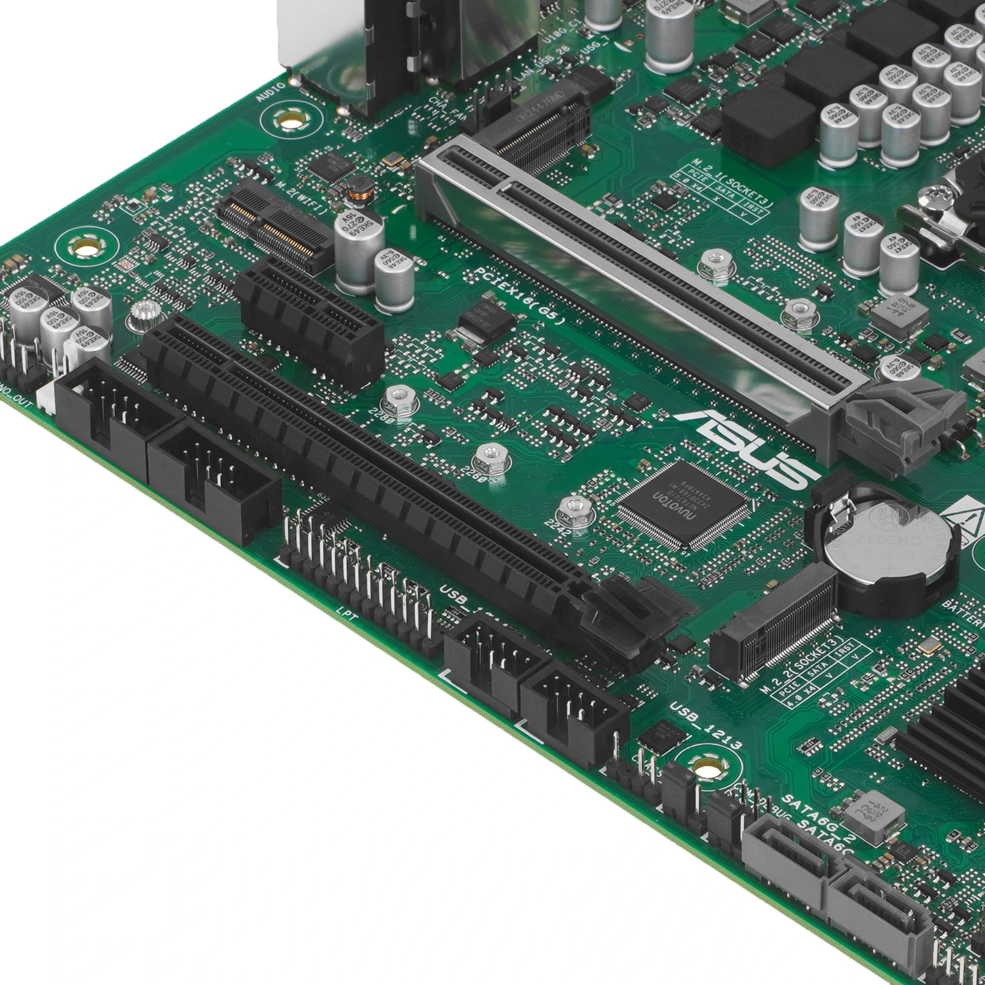 Материнская плата ASUS Pro Q870M-C-CSM, LGA1851, Intel Q870, 4xDDR5, 4xSATA, 2xM.2, 1xPCIe 5.0 x16, 1xPCIe 4.0 x4, 1xPCIe 4.0 x1, 2xDP, 1xHDMI, 1xPS/2, 1x1Gb LAN, 3xUSB-A 10Gbps, 1xUSB-A 5Gbps, 2xUSB-A 2.0, 3x3.5 мм, 7.1, mATX, фото4