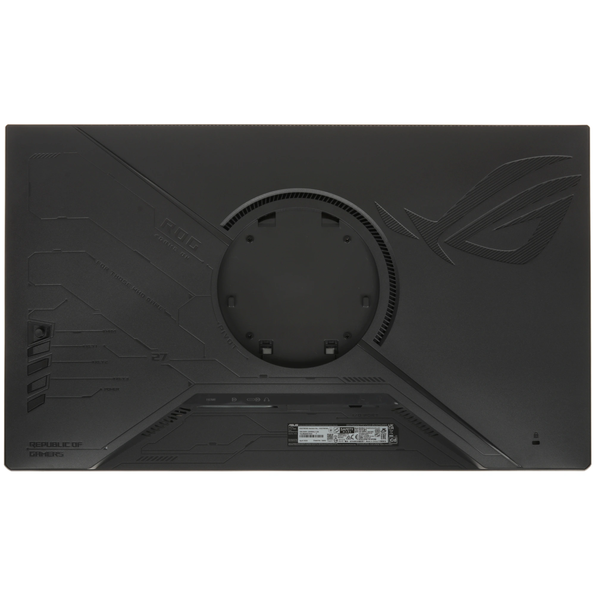 Монитор 27' ASUS ROG Strix XG279CNS Fast IPS 1920x1080, 380 Гц, 0.3 мс, 16:9, 400 кд/м², HDMI 2.1, DP 1.4, USB-C, 3.5 Jack, HDR10, FreeSync Premium, G-Sync, черный, фото14