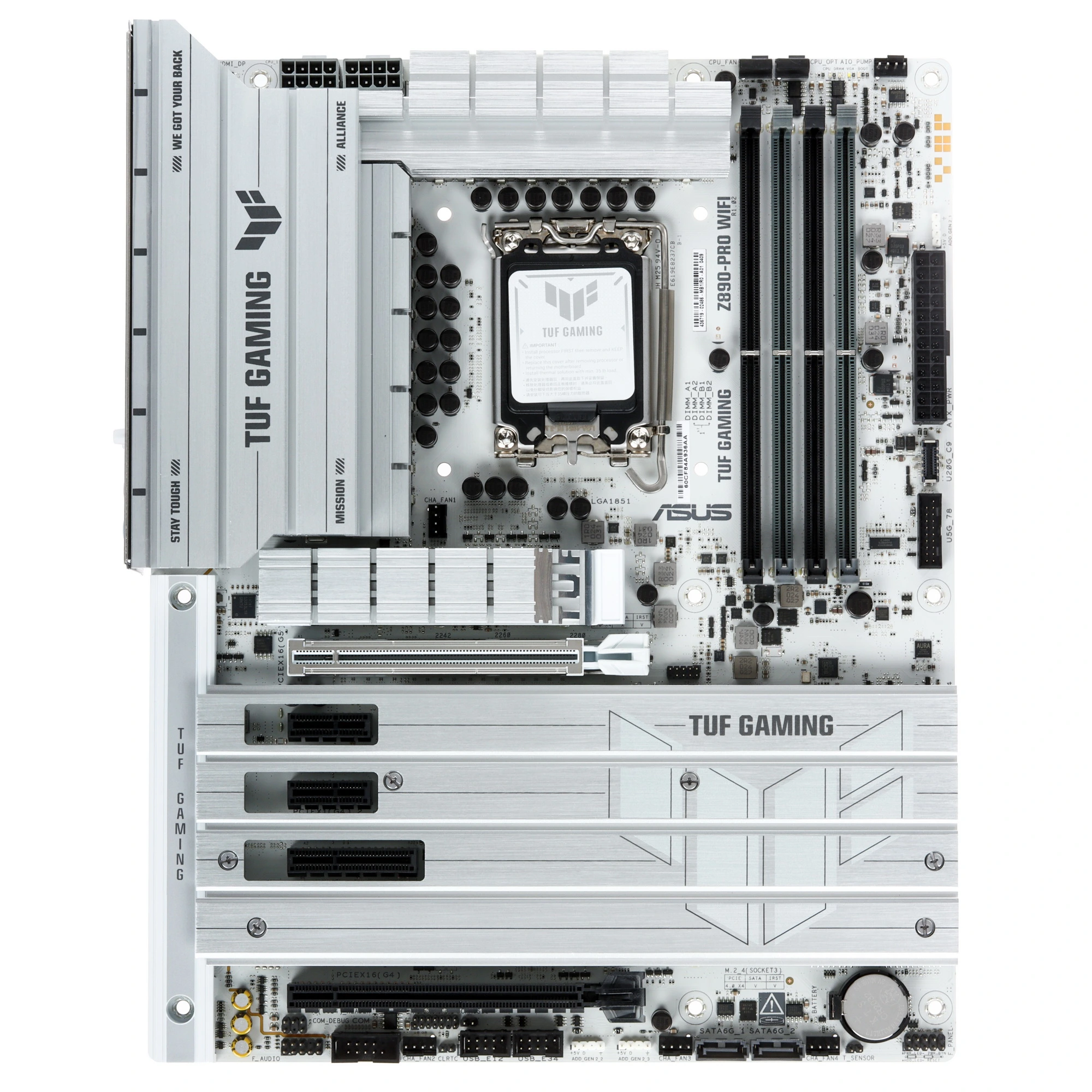 Материнская плата ASUS TUF GAMING Z890-PRO WIFI, LGA1851, Intel Z890, 4xDDR5, 4xSATA, 4xM.2, 1xPCIe 5.0 x16, DisplayPort, HDMI, USB Type-C, 1x2.5Gb LAN, Thunderbolt, 5x3.5 мм, 7.1, ATX, фото2