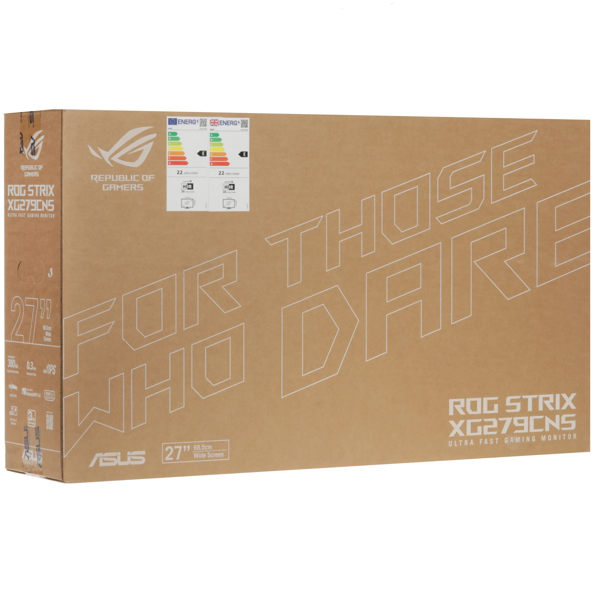 Монитор 27' ASUS ROG Strix XG279CNS Fast IPS 1920x1080, 380 Гц, 0.3 мс, 16:9, 400 кд/м², HDMI 2.1, DP 1.4, USB-C, 3.5 Jack, HDR10, FreeSync Premium, G-Sync, черный, фото17