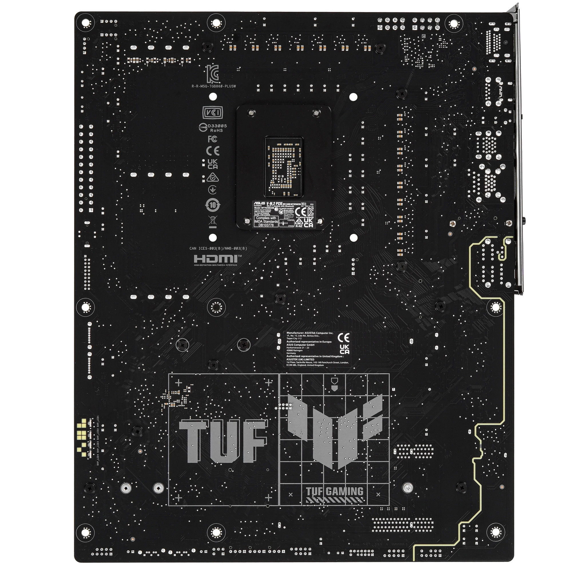 Материнская плата ASUS TUF GAMING B860-PLUS WIFI, LGA1851, Intel B860, 4xDDR5, 4xSATA, 3xM.2, 1xPCIe 5.0 x16, DisplayPort, HDMI, USB Type-C, 1x2.5Gb LAN, 5x3.5 мм, 7.1, ATX, фото3