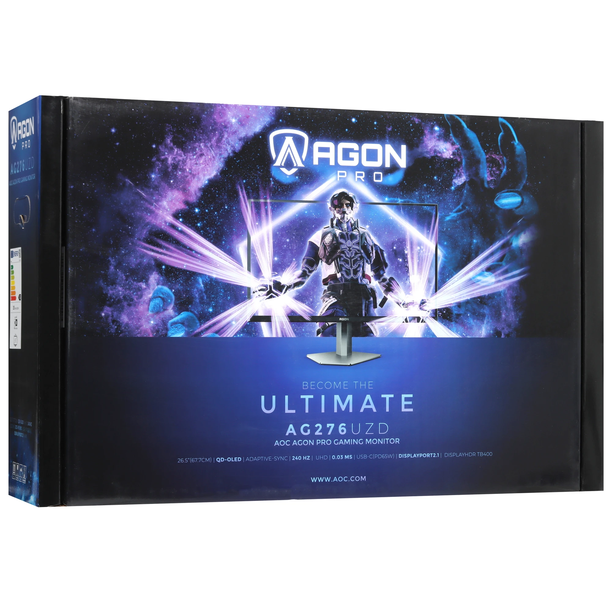 Монитор 27' AOC Agon Pro AG276UZD QD-OLED 3840x2160, 240 Гц, 0.03 мс, 16:9, 1000 кд/м² (пиковая), DisplayHDR True Black 400, DP 2.1, HDMI 2.1, USB-C, USB Hub (4x USB 3.2), динамики (2x5 Вт), FreeSync, Adaptive-Sync, черный, фото16