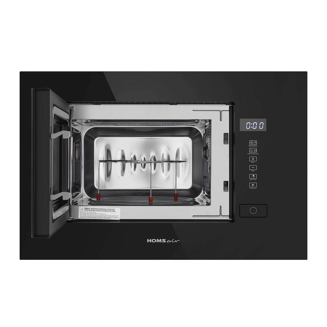 Встраиваемая микроволновая печь HOMSair MOB205GB черный, 20 л, 700 Вт, переключатели - сенсор