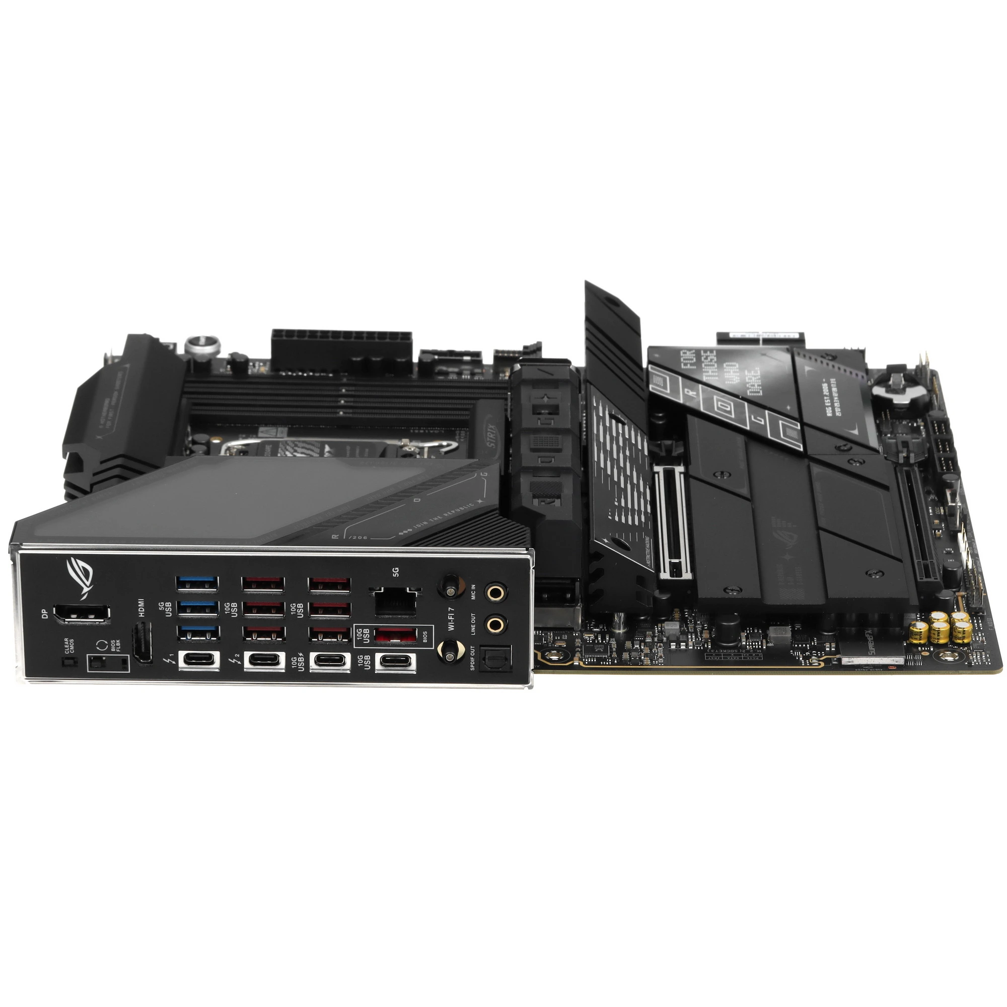 Материнская плата ASUS ROG STRIX Z890-E GAMING WIFI, LGA1851, Intel Z890, 4xDDR5, 4xSATA, 7xM.2, 1xPCIe 5.0 x16, DisplayPort, HDMI, USB Type-C, 1x5Gb LAN, Thunderbolt, 2x3.5 мм, 7.1, ATX, фото7