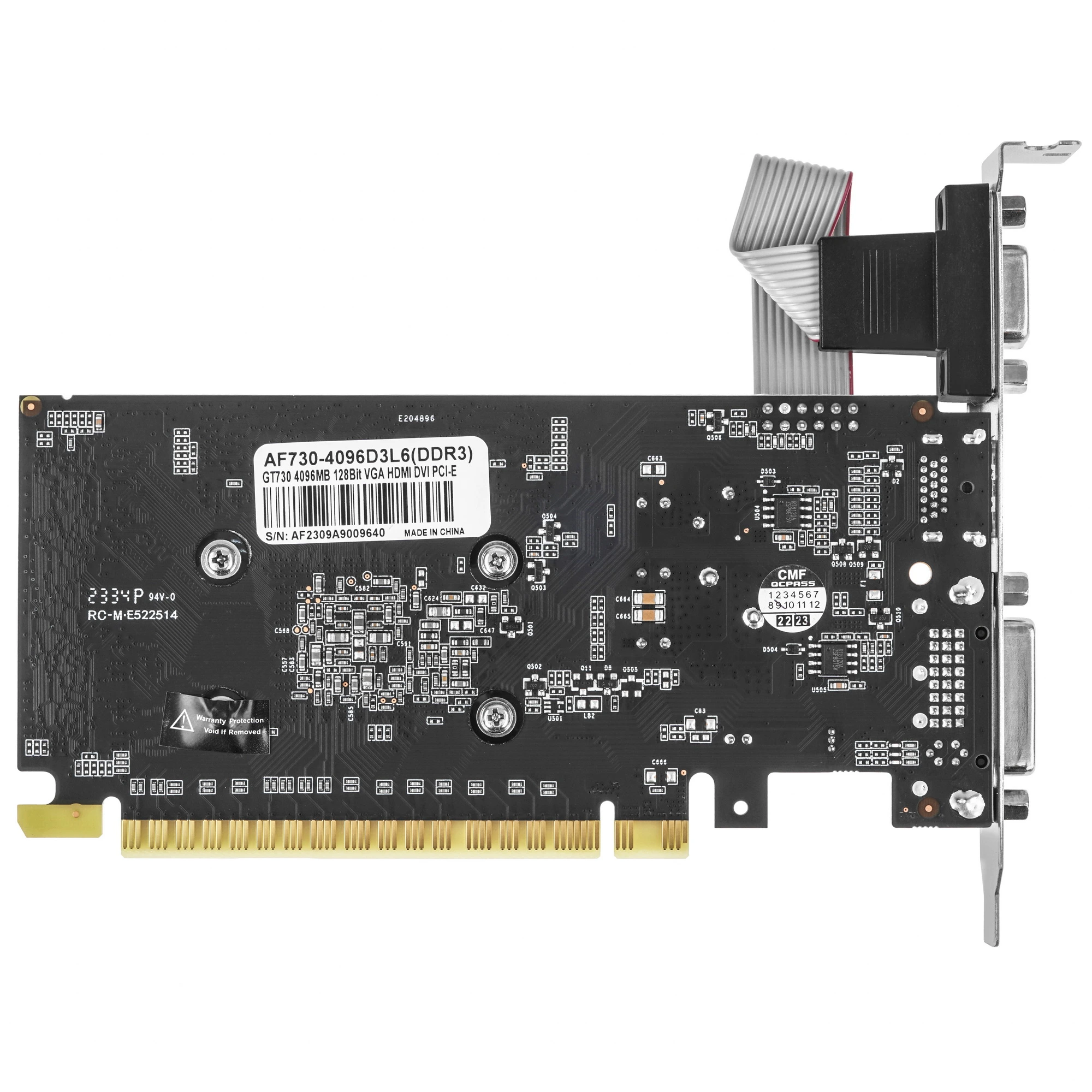 Видеокарта AFOX GeForce GT 730, 4 GB DDR3, 128 bit, HDMI, DVI-D, VGA, GPU 700 MHz, фото5