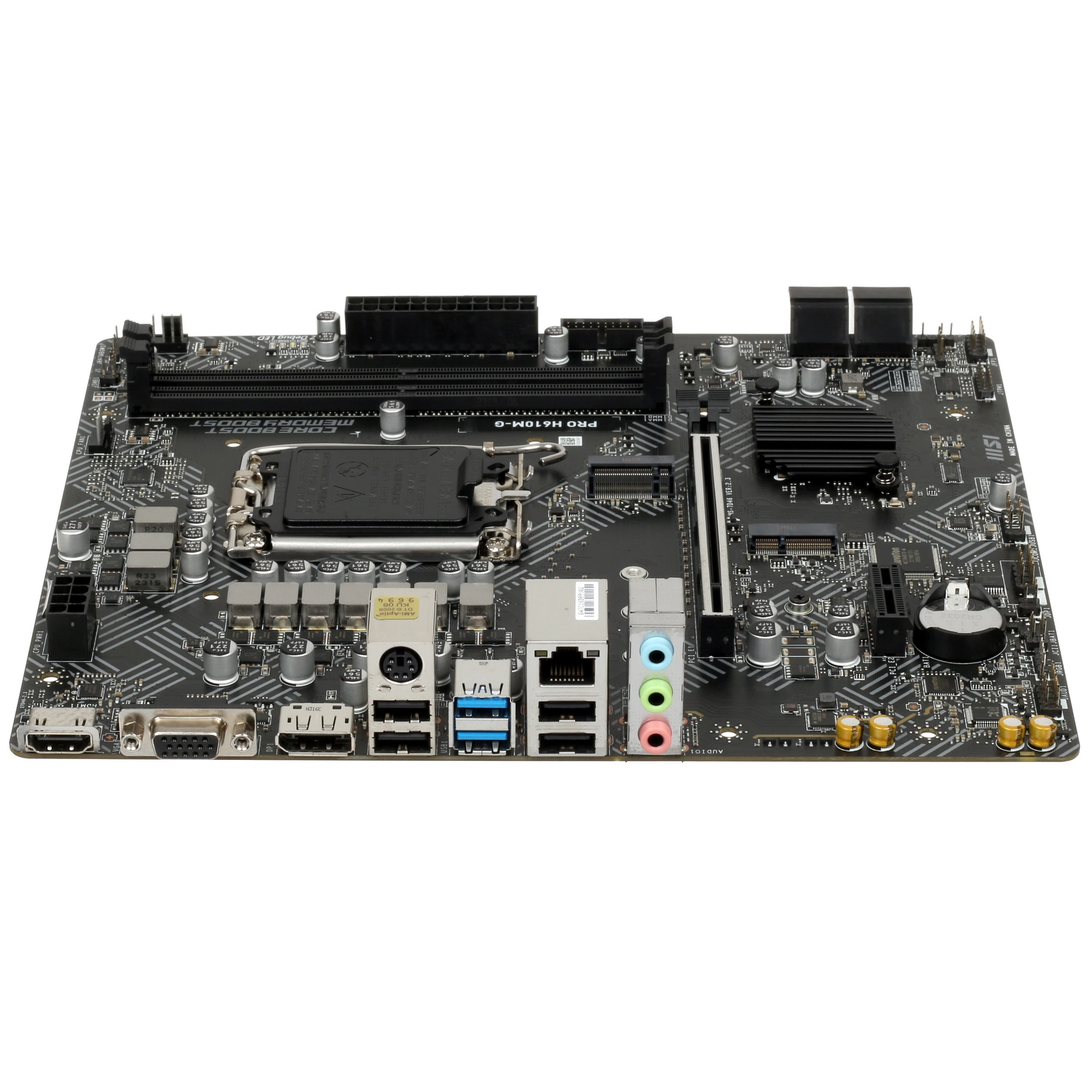 Материнская плата MSI PRO H610M-G, LGA1700, Intel H610, 2xDDR5, 4xSATA, 1xM.2, 1xPCIe 4.0 x16, DisplayPort, HDMI, D-Sub, 1x1Gb LAN, 3x3.5 мм, 7.1, microATX, фото3