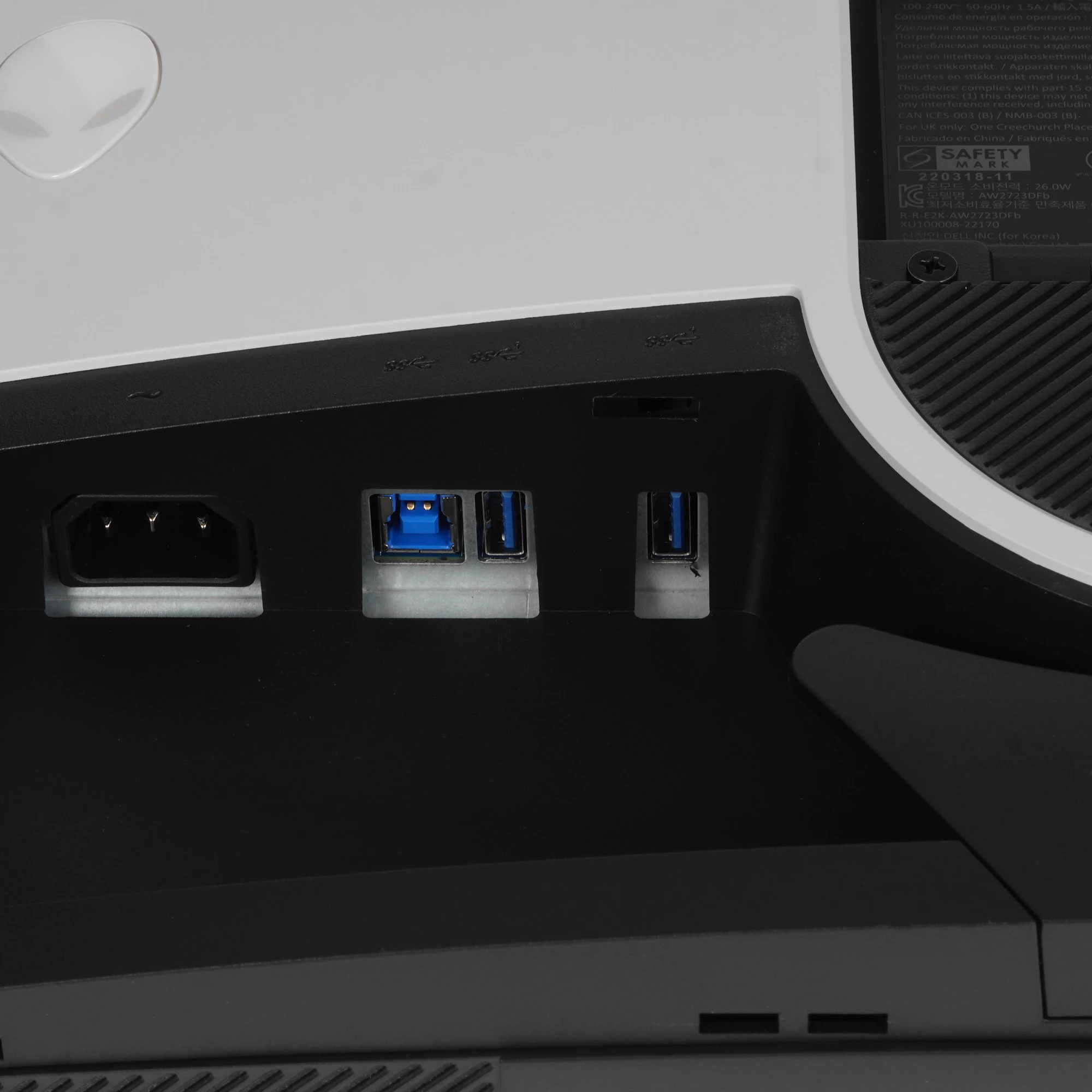 Монитор 27' Dell Alienware AW2723DF IPS 2560x1440, 240 Гц (до 280 Гц), 1 мс, 16:9, 380 кд/м², DP 1.4, 2xHDMI 2.0, USB 3.2 (5 портов), G-SYNC, FreeSync, черный/белый, фото8