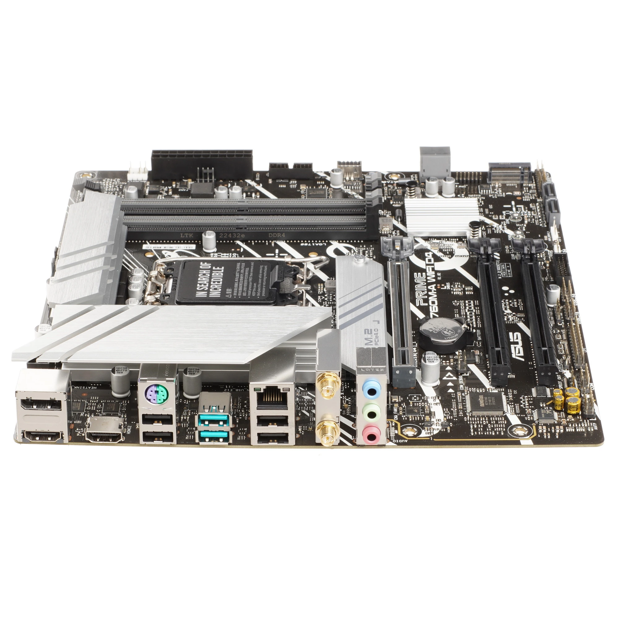 Материнская плата ASUS PRIME B760M-A WIFI D4, LGA1700, Intel B760, 4xDDR4, 4xSATA, 2xM.2, 3xPCIe x16, DisplayPort, HDMI, 1x2.5Gb LAN, 3x3.5 мм, 7.1, microATX, фото3
