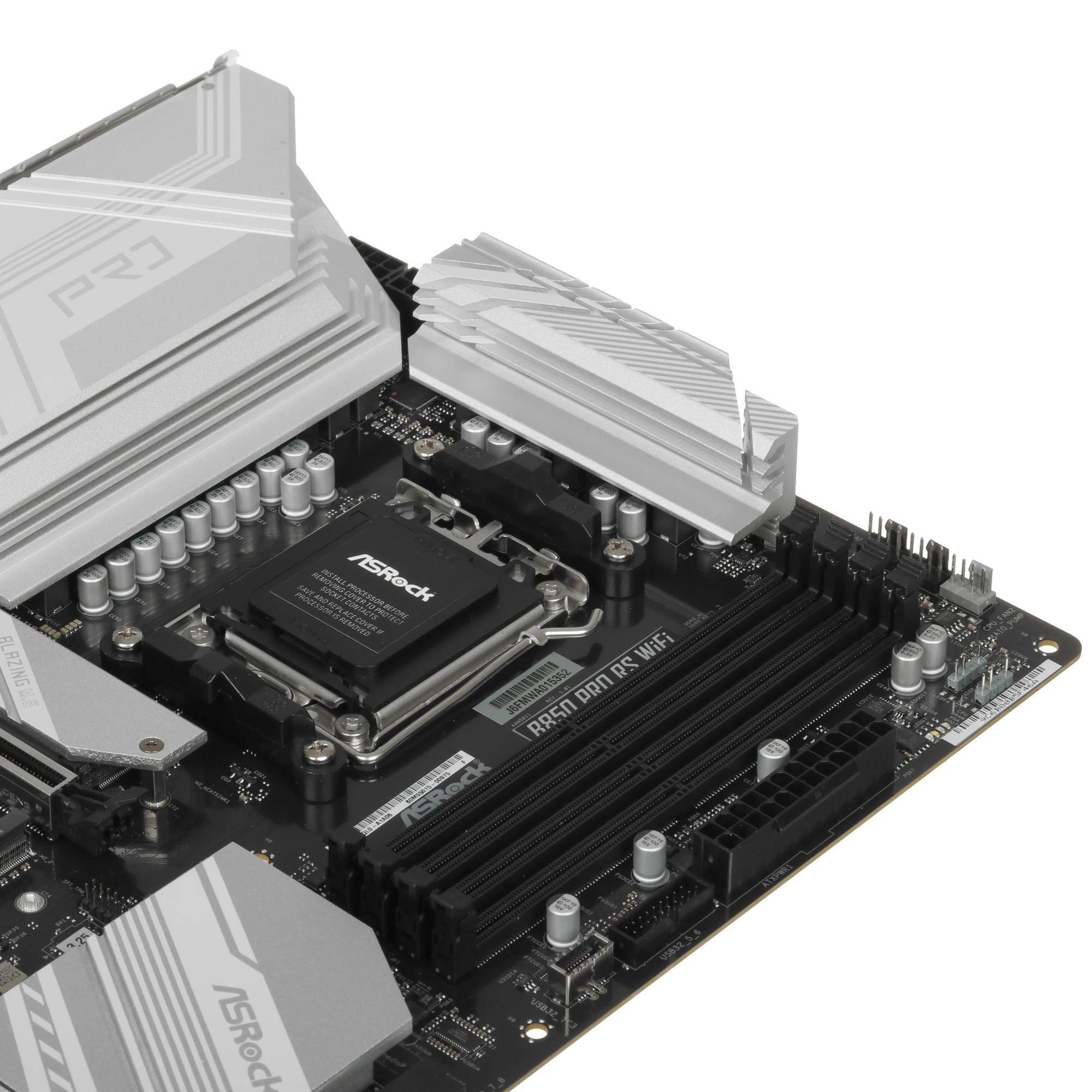 Материнская плата ASRock B850 PRO RS WIFI, AM5, AMD B850, 4xDDR5, 4xSATA, 4xM.2, 1xPCIe 5.0 x16, 1xPCIe 4.0 x4, 1xHDMI, 1xUSB-C, 1x2.5Gb LAN, Wi-Fi 6E, Bluetooth 5.2, 1xUSB-C 10Gbps, 1xUSB-C 5Gbps, 4xUSB-A 5Gbps, 6xUSB-A 2.0, 3x3.5 мм, 7.1, ATX, фото6