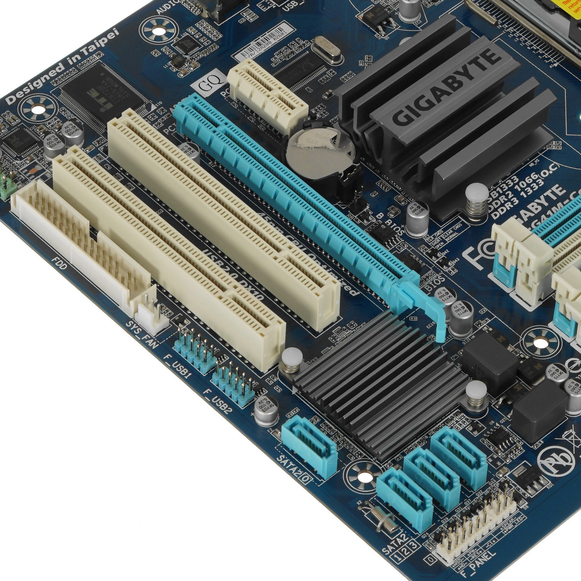 Материнская плата GIGABYTE GA-G41M-COMBO-GQ (rev.3), LGA775, Intel G41, 4xDDR3, 4xSATA, 1xPCIe x16, 1xPCIe x1, 2xPCI, D-Sub, 1x1Gb LAN, 3x3.5 мм, 5.1, microATX, фото4