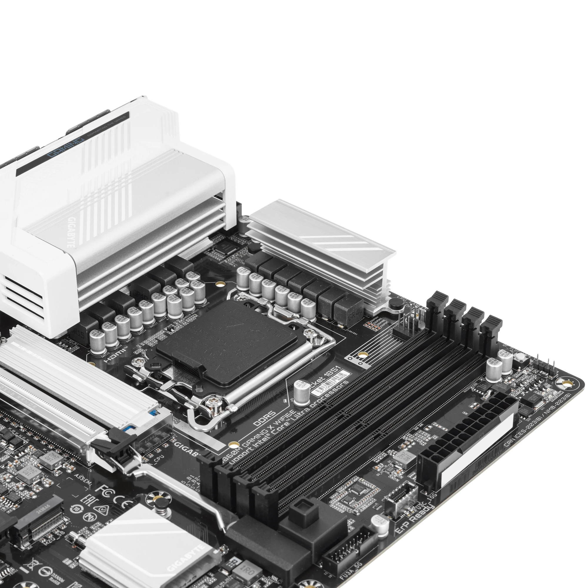 Материнская плата Gigabyte B860M GAMING X WIFI6E, LGA 1851, Intel B860, 4xDDR5, 4xSATA, 3xM.2, 1xPCIe 5.0 x16, 2xPCIe 4.0 x16, 1xHDMI, 1xDP, 1x 2.5Gb LAN, 4xUSB-A 2.0, 2xUSB-A 3.2 Gen 1, 1xUSB-C 3.2 Gen 2, 7.1, 3x3.5 мм, 3xARGb, 4xRGb, mATX, фото4