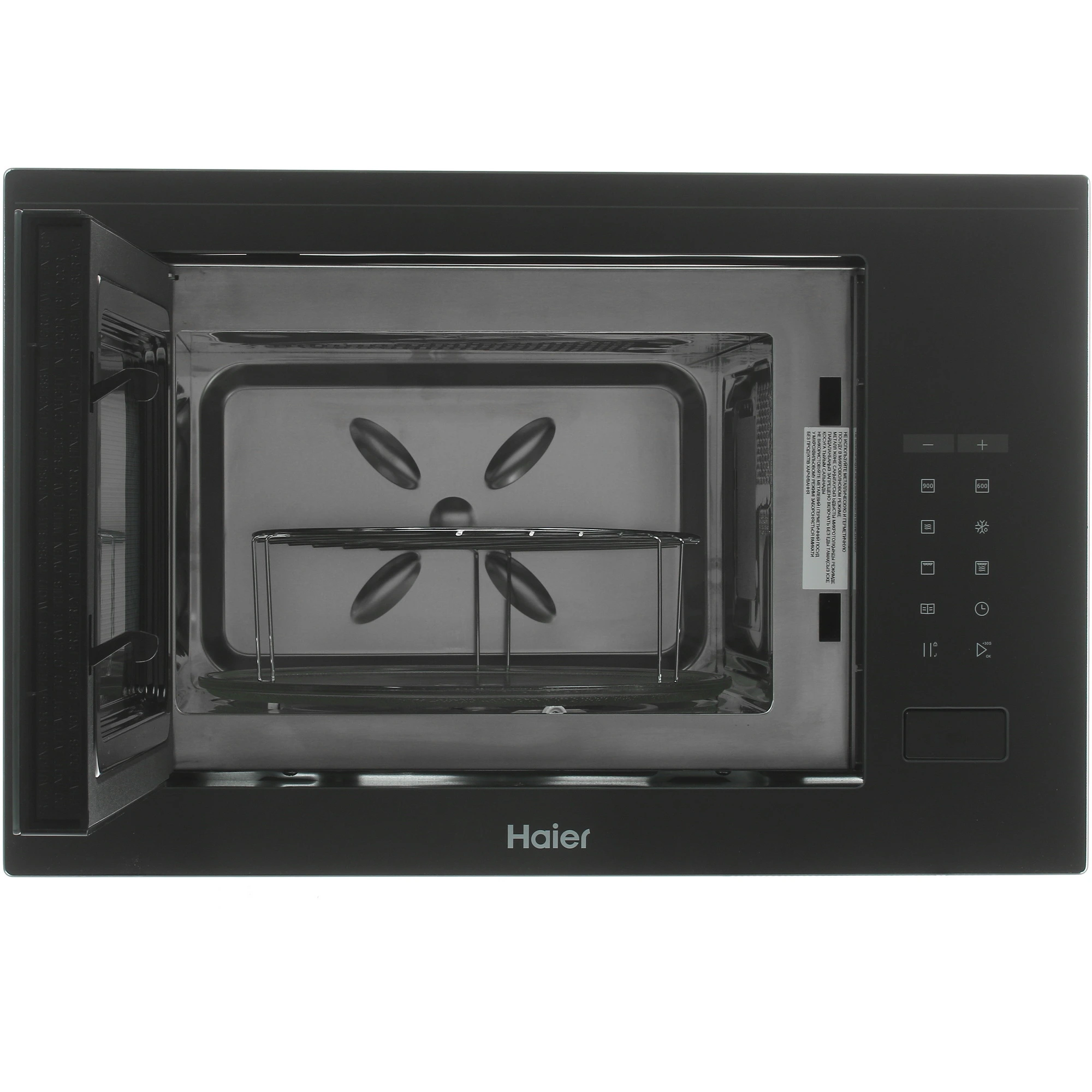 Встраиваемая микроволновая печь Haier HMX-BTG259B черный, 25 л, 900 Вт, переключатели - сенсор, фото10