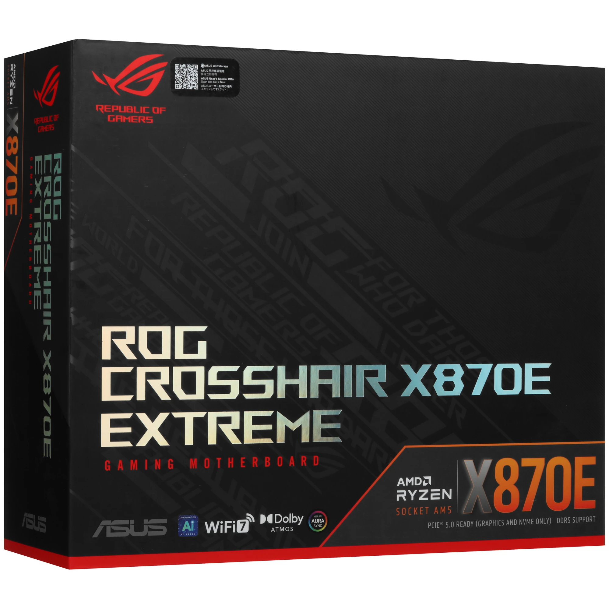 Материнская плата ASUS ROG CROSSHAIR X870E EXTREME, AM5, AMD X870E, 4xDDR5, 4xSATA, 5xM.2, 1xPCIe 5.0 x16, 1xPCIe 5.0 x8, 1xHDMI, 1x10Gb LAN, 1x2.5Gb LAN, Wi-Fi 7, Bluetooth 5.4, 2xUSB-C 40Gbps, 2xUSB-C 10Gbps, 8xUSB-A 10Gbps, 1xTOSLINK, 2x3.5 мм, 7.1, E-ATX, фото12
