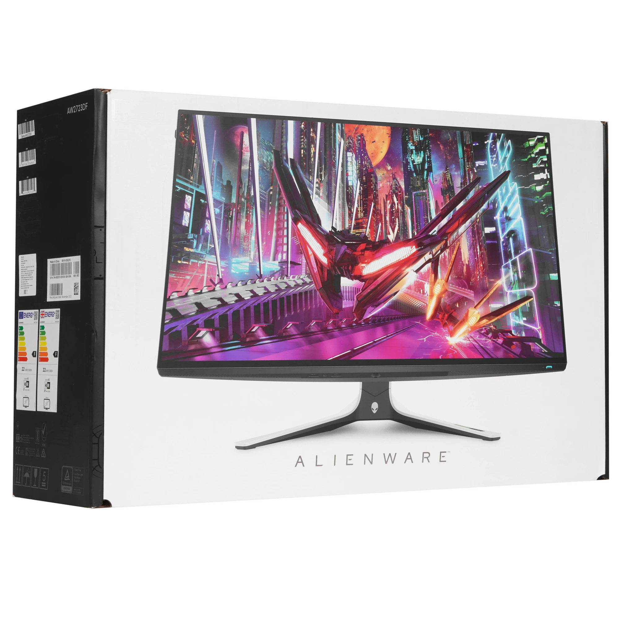 Монитор 27' Dell Alienware AW2723DF IPS 2560x1440, 240 Гц (до 280 Гц), 1 мс, 16:9, 380 кд/м², DP 1.4, 2xHDMI 2.0, USB 3.2 (5 портов), G-SYNC, FreeSync, черный/белый, фото13