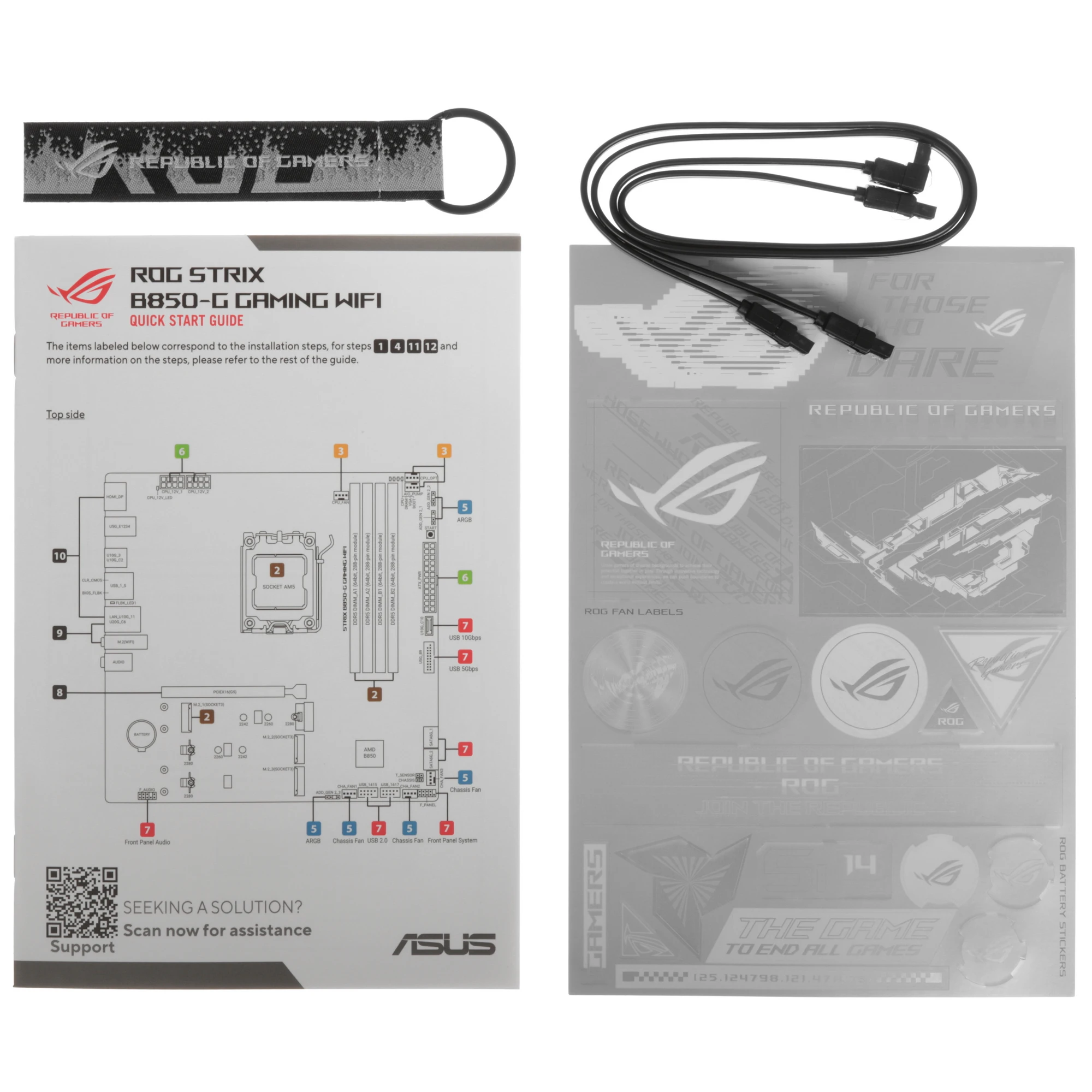 Материнская плата Asus ROG STRIX B850-G GAMING WIFI, AM5, AMD B850, 4xDDR5, 2xSATA, 4xM.2, 1xPCIe 5.0 x16, 1xHDMI, 1xDP, 1x2.5Gb LAN, Wi-Fi 7, Bluetooth 5.4, 1xUSB-C 20Gbps, 1xUSB-C 10Gbps, 2xUSB-A 10Gbps, 4xUSB-A 5Gbps, 2xUSB-A 2.0, 2x3.5 мм, 7.1, mATX, фото16