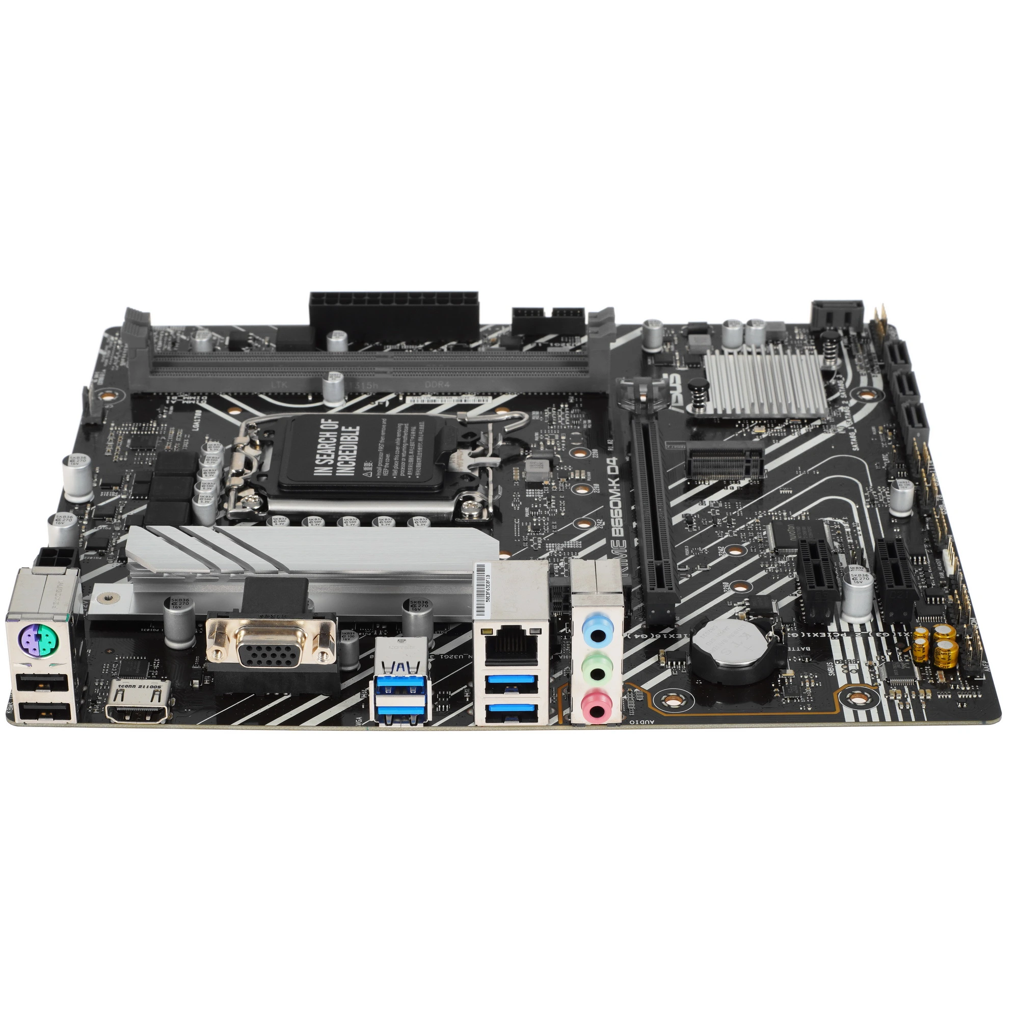 Материнская плата ASUS PRIME B660M-K D4, LGA1700, Intel B660, 2xDDR4, 4xSATA, 2xM.2, 1xPCIe 4.0 x16, 2xPCIe x1, HDMI, D-Sub, 1x1Gb LAN, 3x3.5 мм, 7.1, microATX, фото3