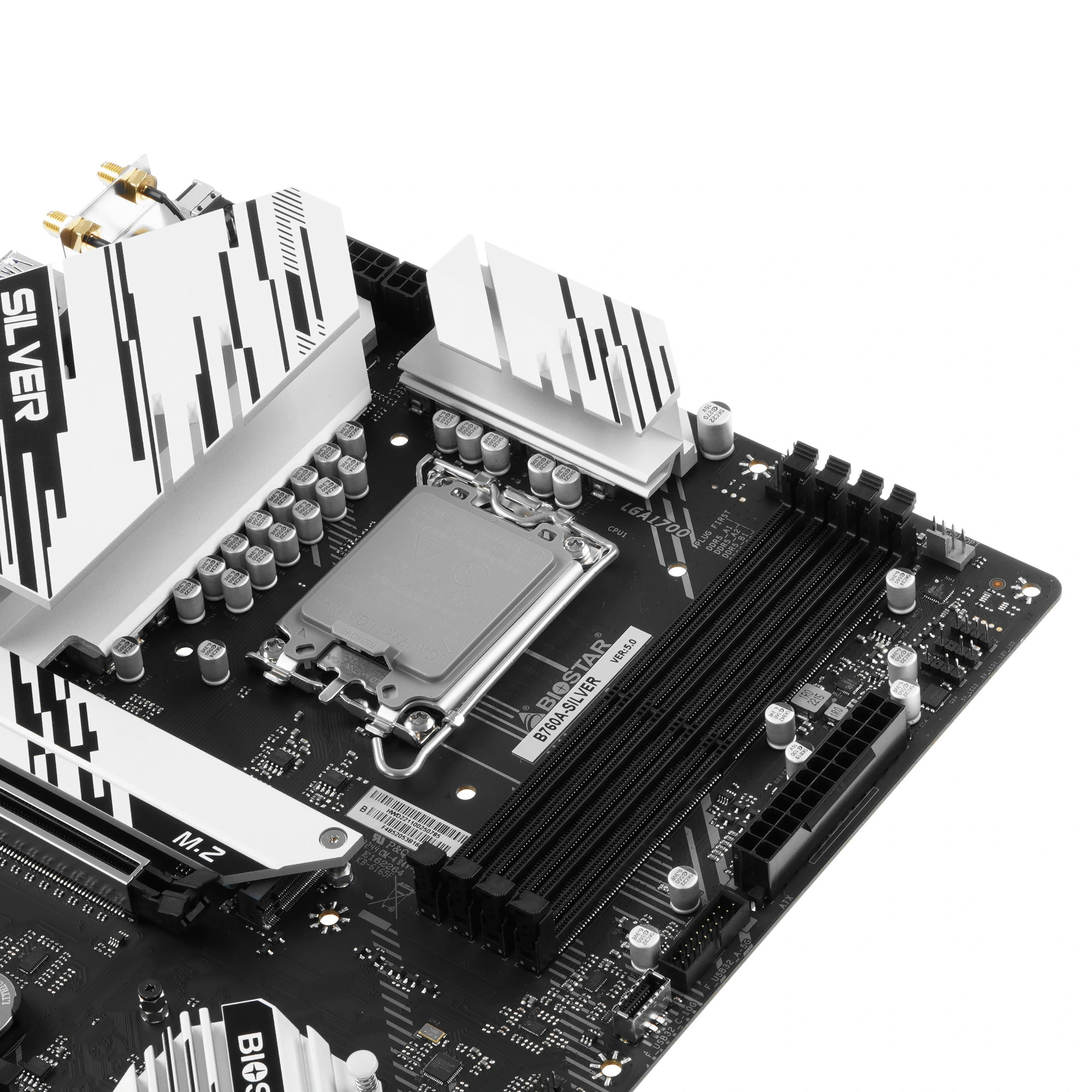Материнская плата Biostar B760A-SILVER, LGA1700, Intel B760, 4xDDR5, 4xSATA, 3xM.2, 1xPCIe 5.0 x16, DisplayPort, HDMI, 1x2.5Gb LAN, USB Type-C, 3x3.5 мм, 7.1, ATX, фото7