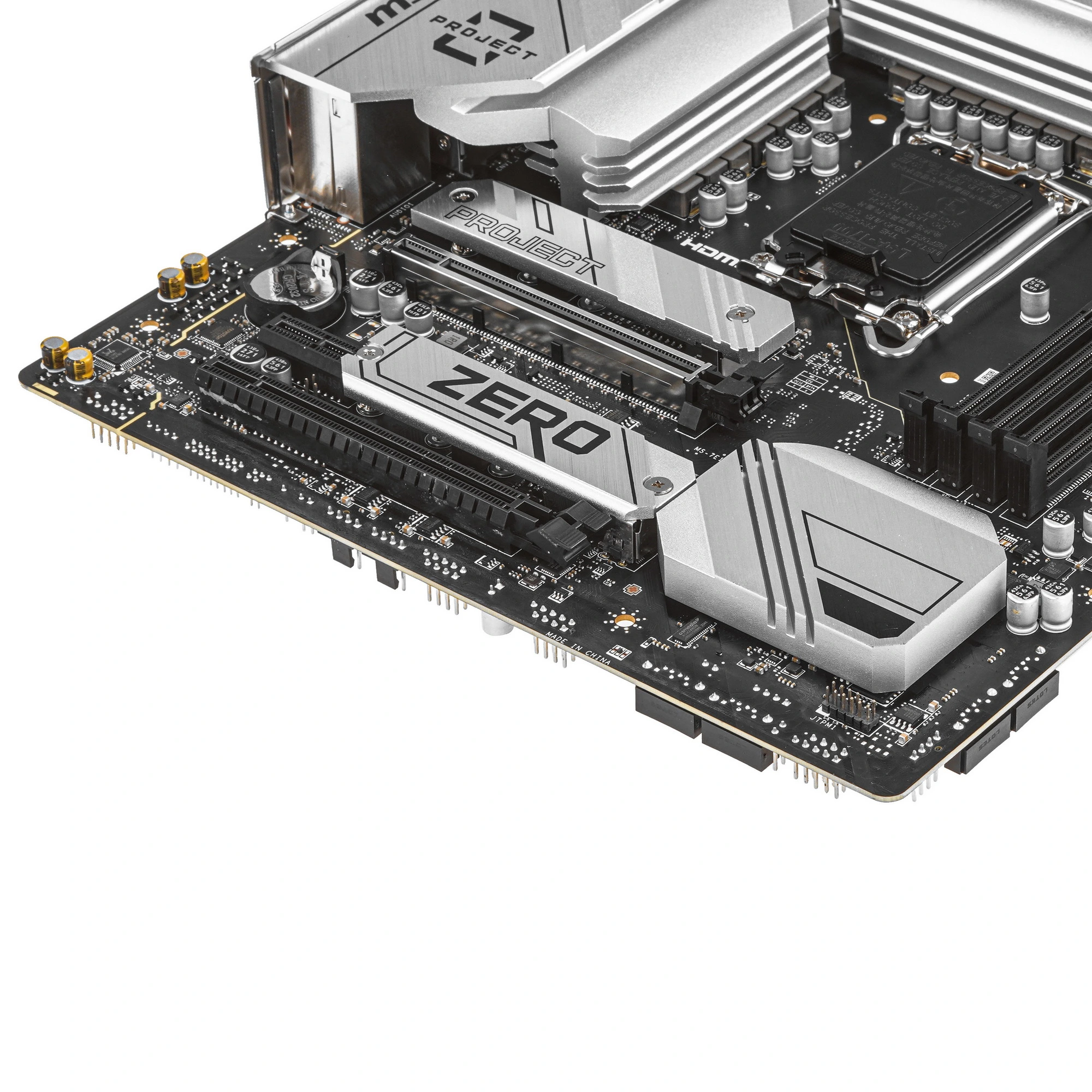 Материнская плата MSI B760M PROJECT ZERO, LGA1700, Intel B760, 4xDDR5, 4xSATA, 2xM.2, 1xPCIe 5.0 x16, DisplayPort, HDMI, 1x2.5Gb LAN, USB Type-C, 5x3.5 мм, 7.1, microATX, фото8