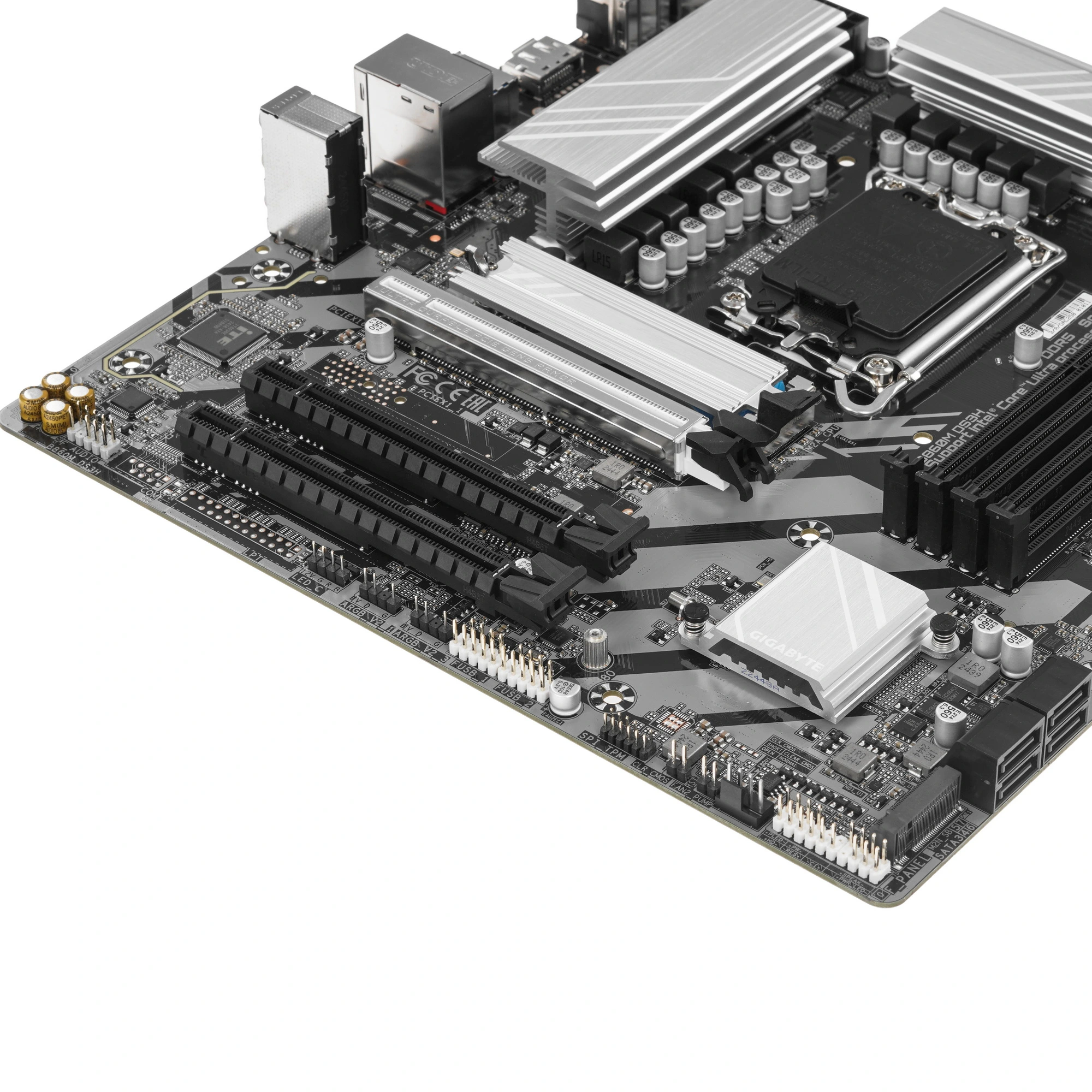 Материнская плата GIGABYTE B860M DS3H, LGA1851, Intel B860, 4xDDR5, 4xSATA, 2xM.2, 1xPCIe 5.0 x16, DisplayPort, HDMI, 1x2.5Gb LAN, 3x3.5 мм, 7.1, microATX, фото6