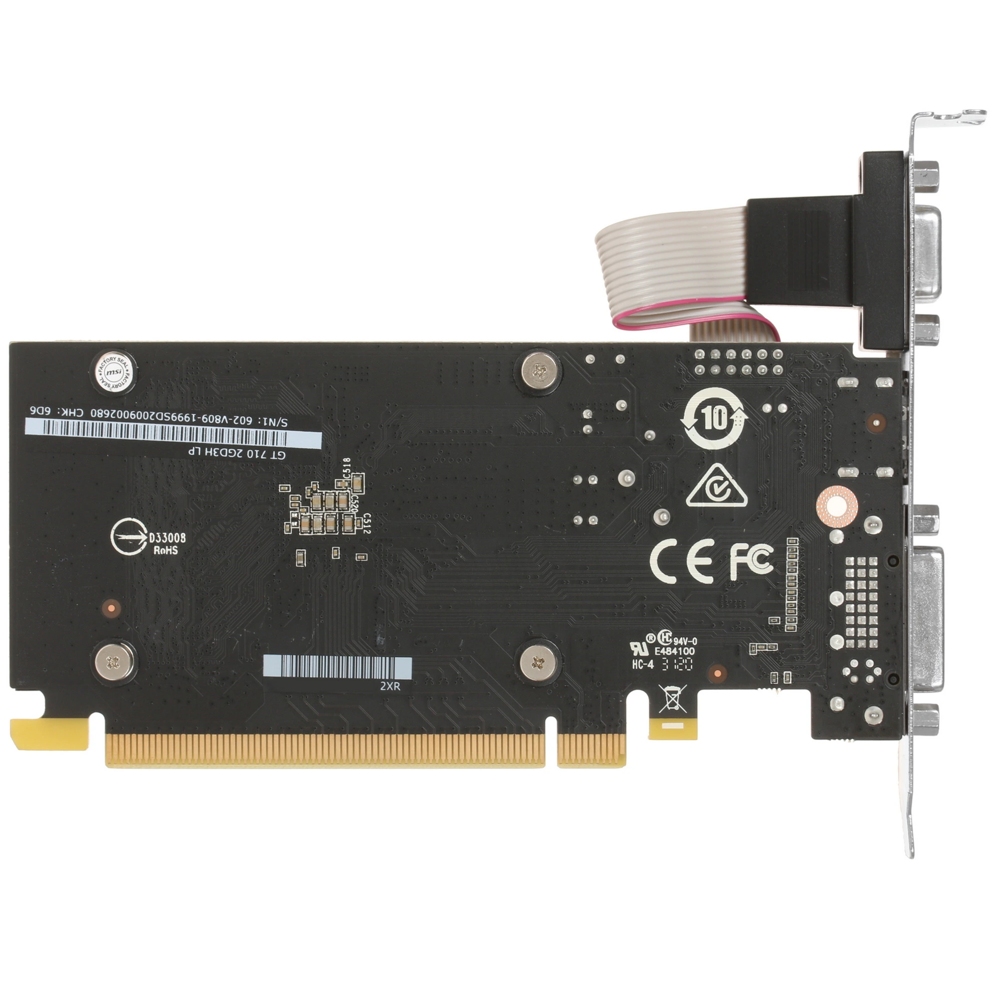 Видеокарта MSI GeForce GT 710, 2 GB DDR3, 64 bit, HDMI, DVI-D, VGA, GPU 954 MHz, фото2