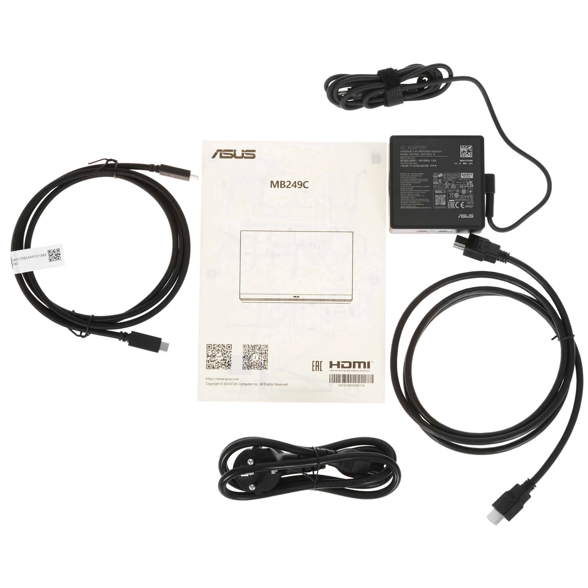 Монитор 23.8' ASUS ZenScreen MB249C IPS 1920x1080, 75 Гц, 5 мс, 16:9, 250 кд/м², HDMI 1.4, USB-C, 3.5 мм, FreeSync, динамики (2x1 Вт), черный, фото14