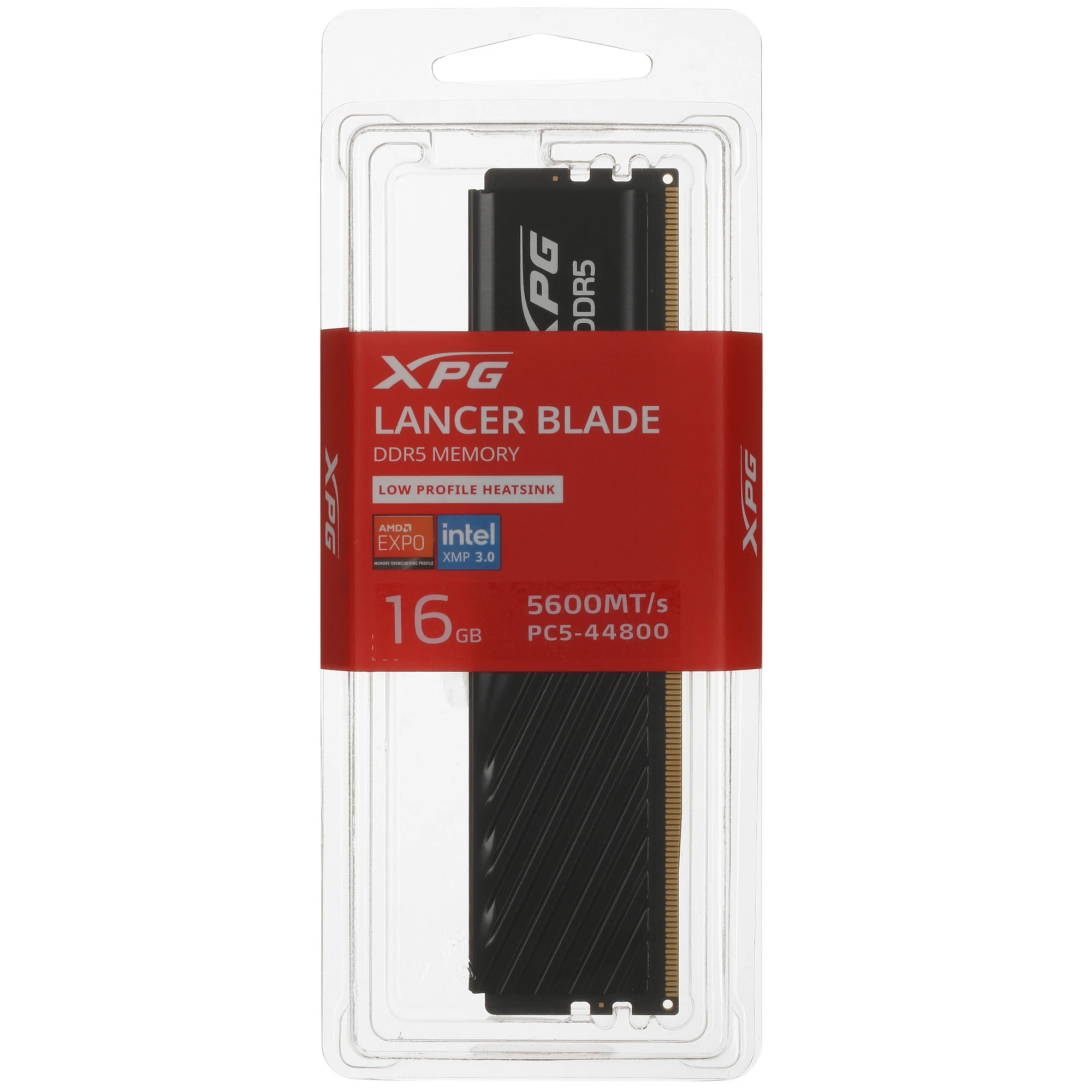 Оперативная память ADATA XPG Lancer Blade, DDR5, 16GB (1x16GB), 5600 MHz, CL46, с радиатором, черный, фото3
