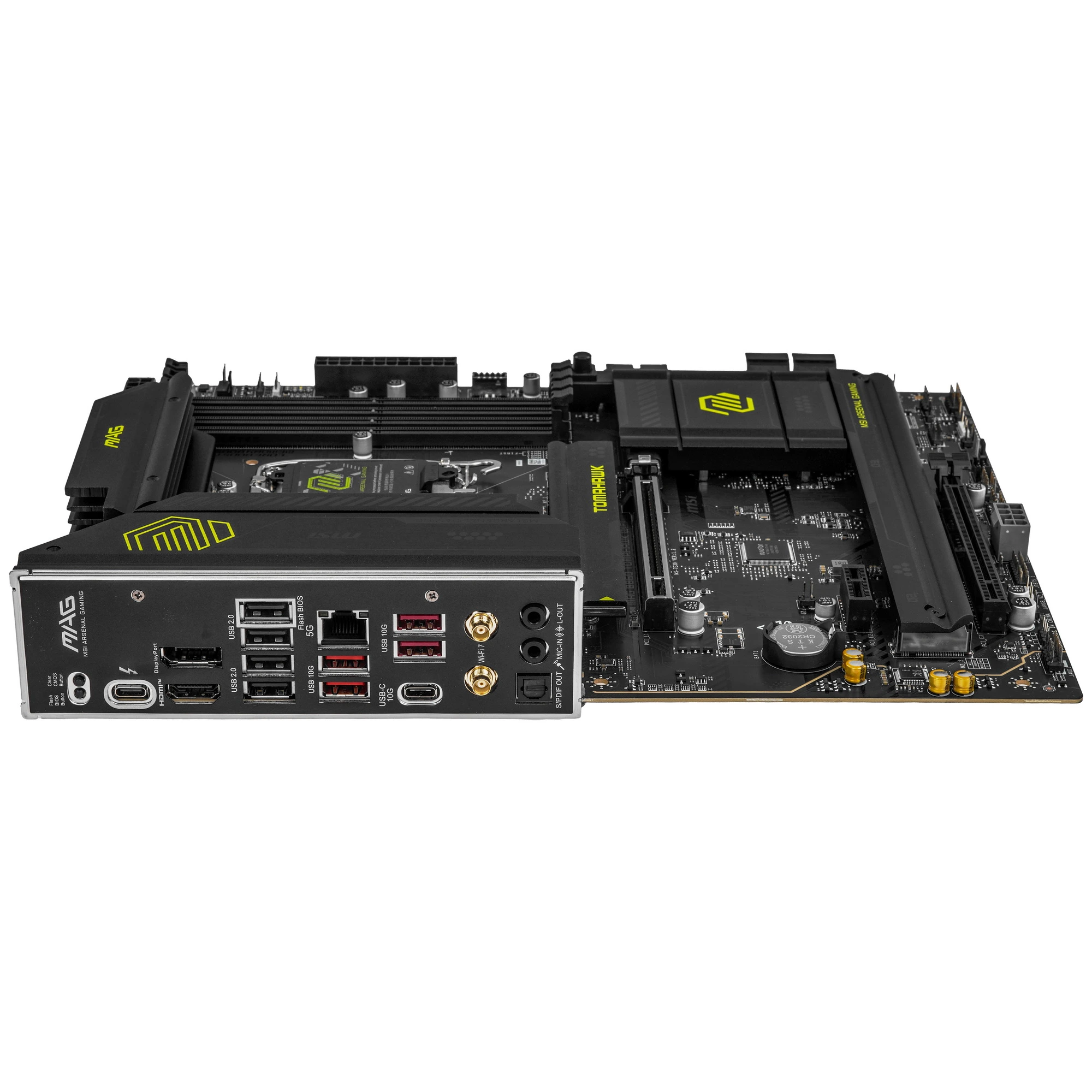 Материнская плата MSI MAG B860 TOMAHAWK WIFI, LGA1851, Intel B860, 4xDDR5, 4xSATA, 3xM.2, 1xPCIe 5.0 x16, DisplayPort, HDMI, USB Type-C, 1x5Gb LAN, Thunderbolt, 2x3.5 мм, 7.1, ATX, фото7